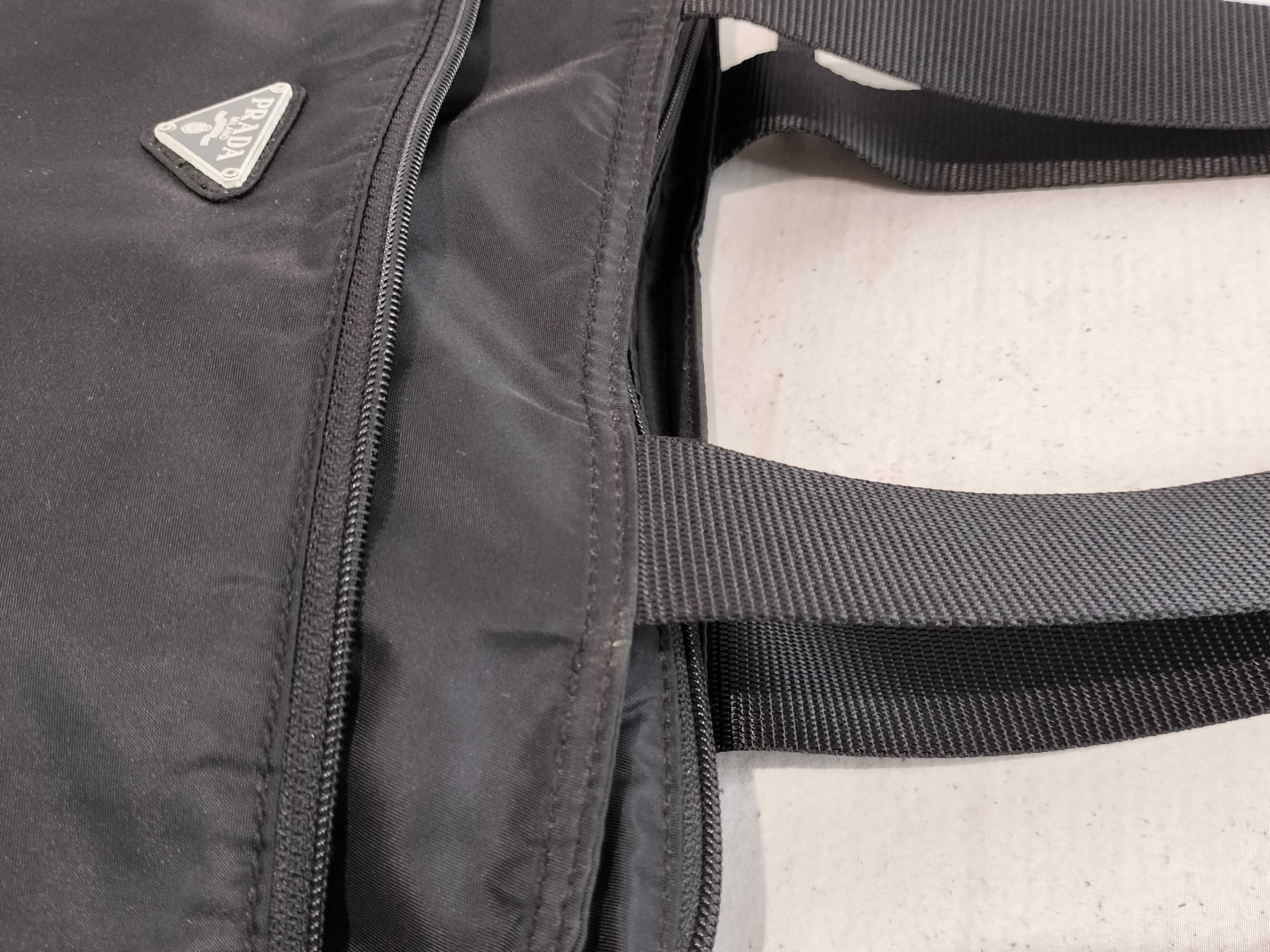 Triangle Logo Nylon Tote Bag Handbag — view 6