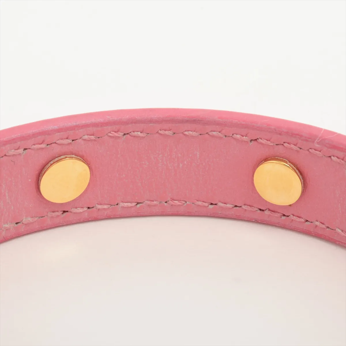 Triomphe SFE4261 Bracelet, GP x Leather, Pink x Gold. Shows signs of wear: — view 4