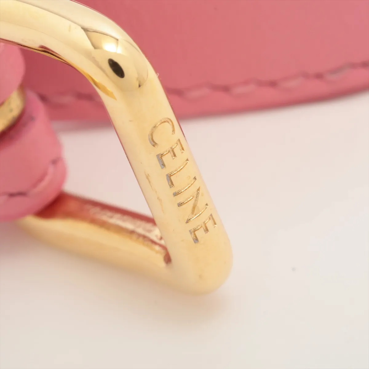 Triomphe SFE4261 Bracelet, GP x Leather, Pink x Gold. Shows signs of wear: — view 6