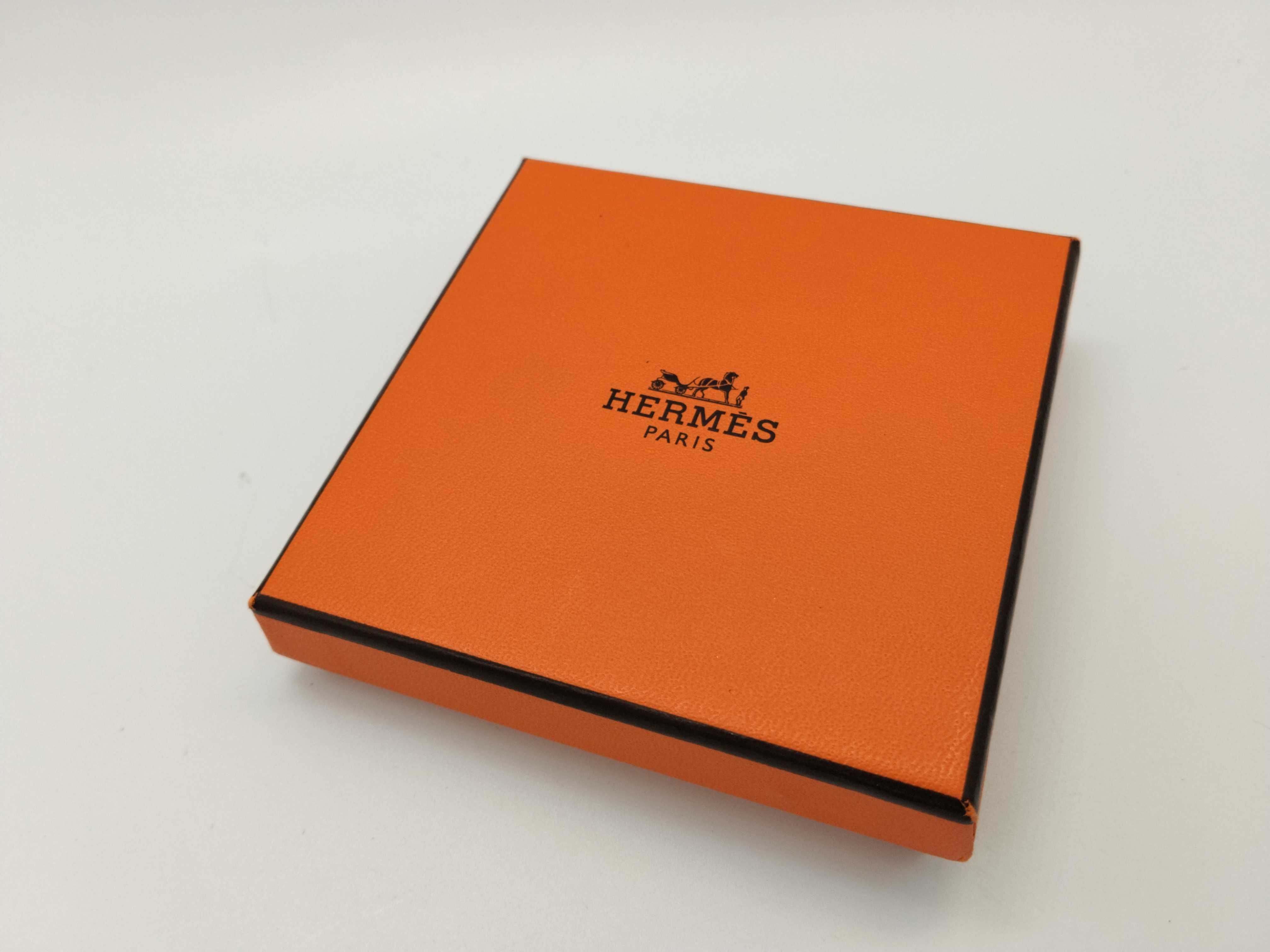 Cage d'H H Logo Orange Gold Necklace with Box — view 9