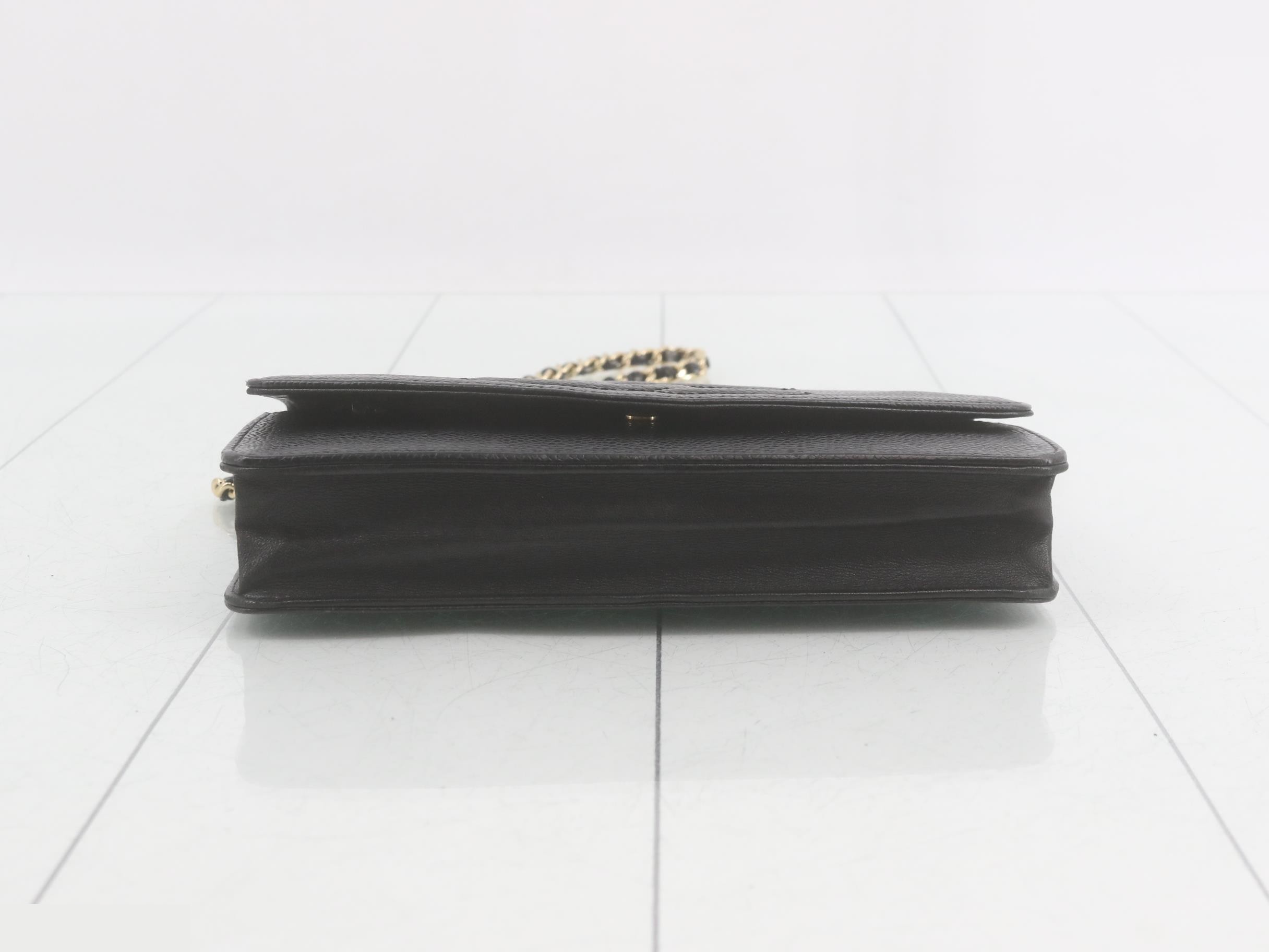 Item #11: Black, Gold hardware, Coco Mark, Chain Shoulder Wallet — view 3
