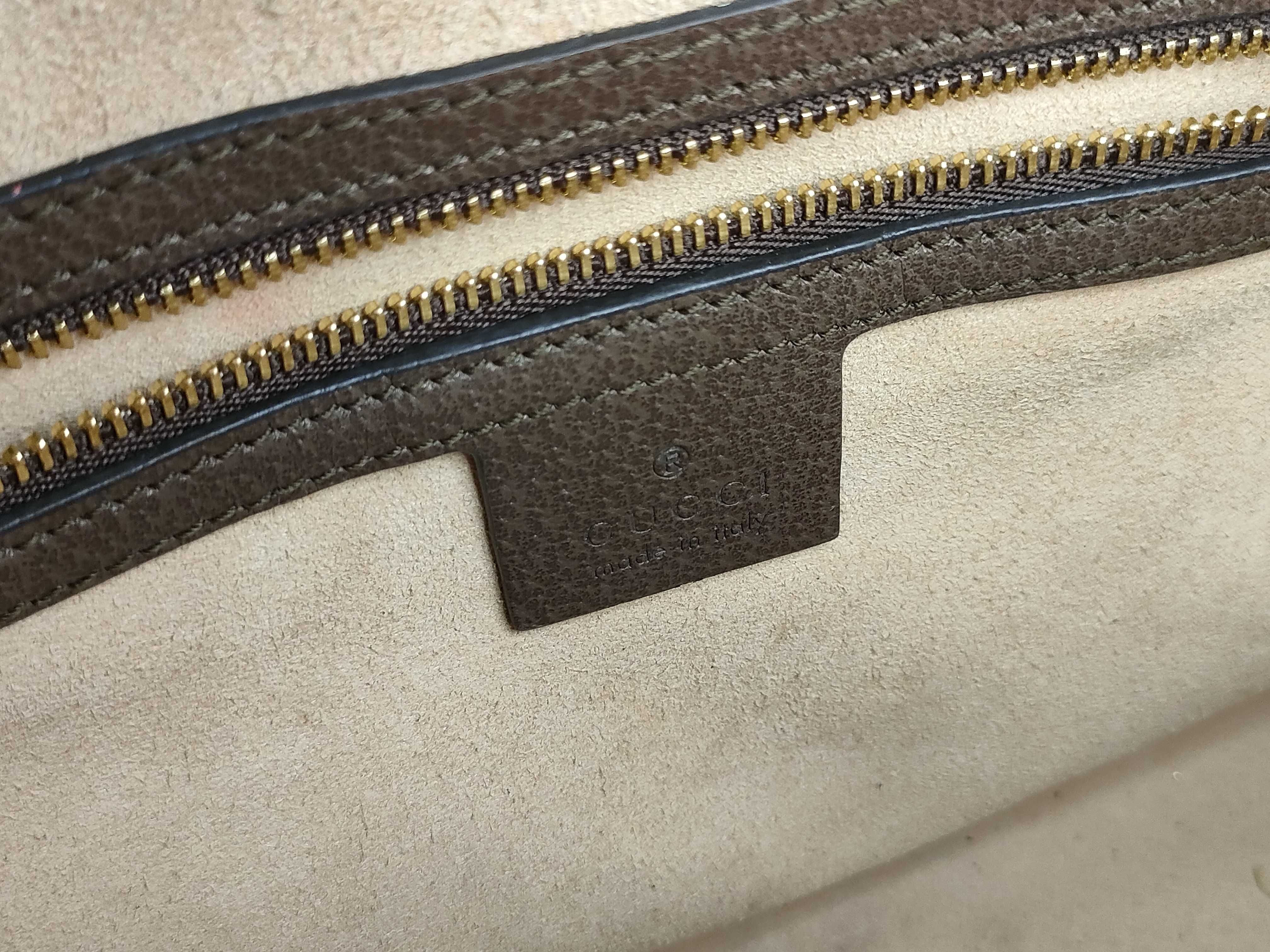 GG Supreme ID-GG Supreme Ophidia PVC & Cowhide 2-Way Shoulder Bag Brown 524532 Handbag — view 13