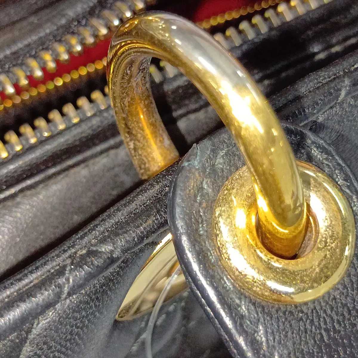 Cannage Lady Dior Leather 2-Way Handbag, Black — view 15