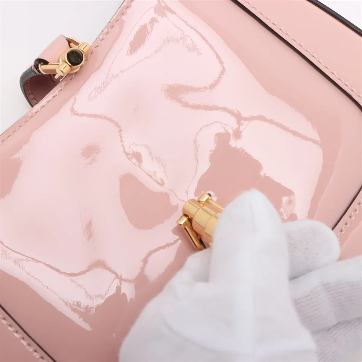 Jackie 1961 Patent Leather 2-Way Shoulder Bag, Pink, 699651 — view 13