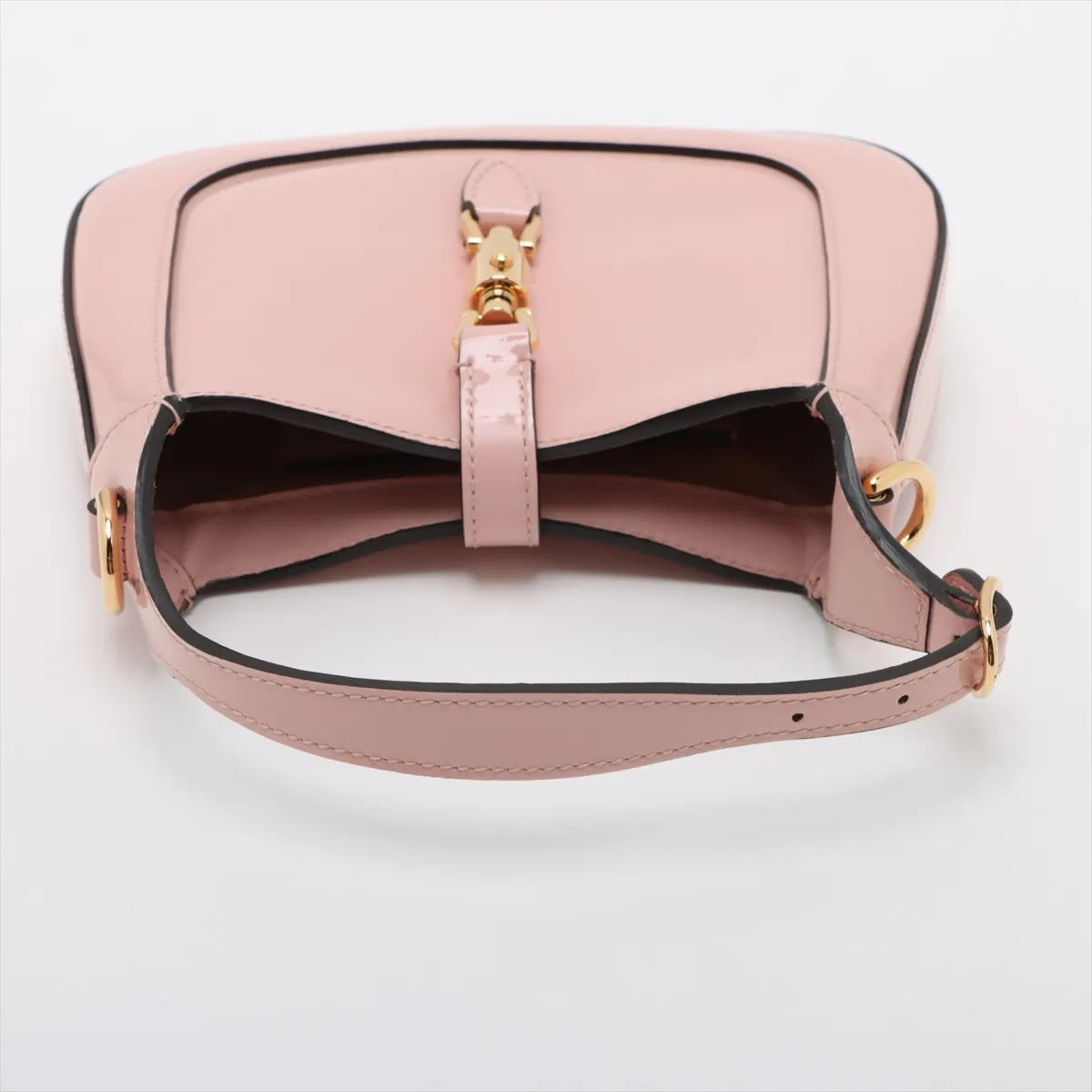 Jackie 1961 Patent Leather 2-Way Shoulder Bag, Pink, 699651 — view 5