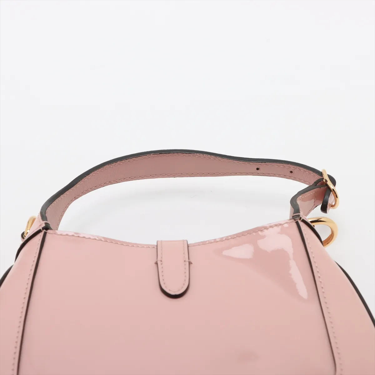Jackie 1961 Patent Leather 2-Way Shoulder Bag, Pink, 699651 — view 6