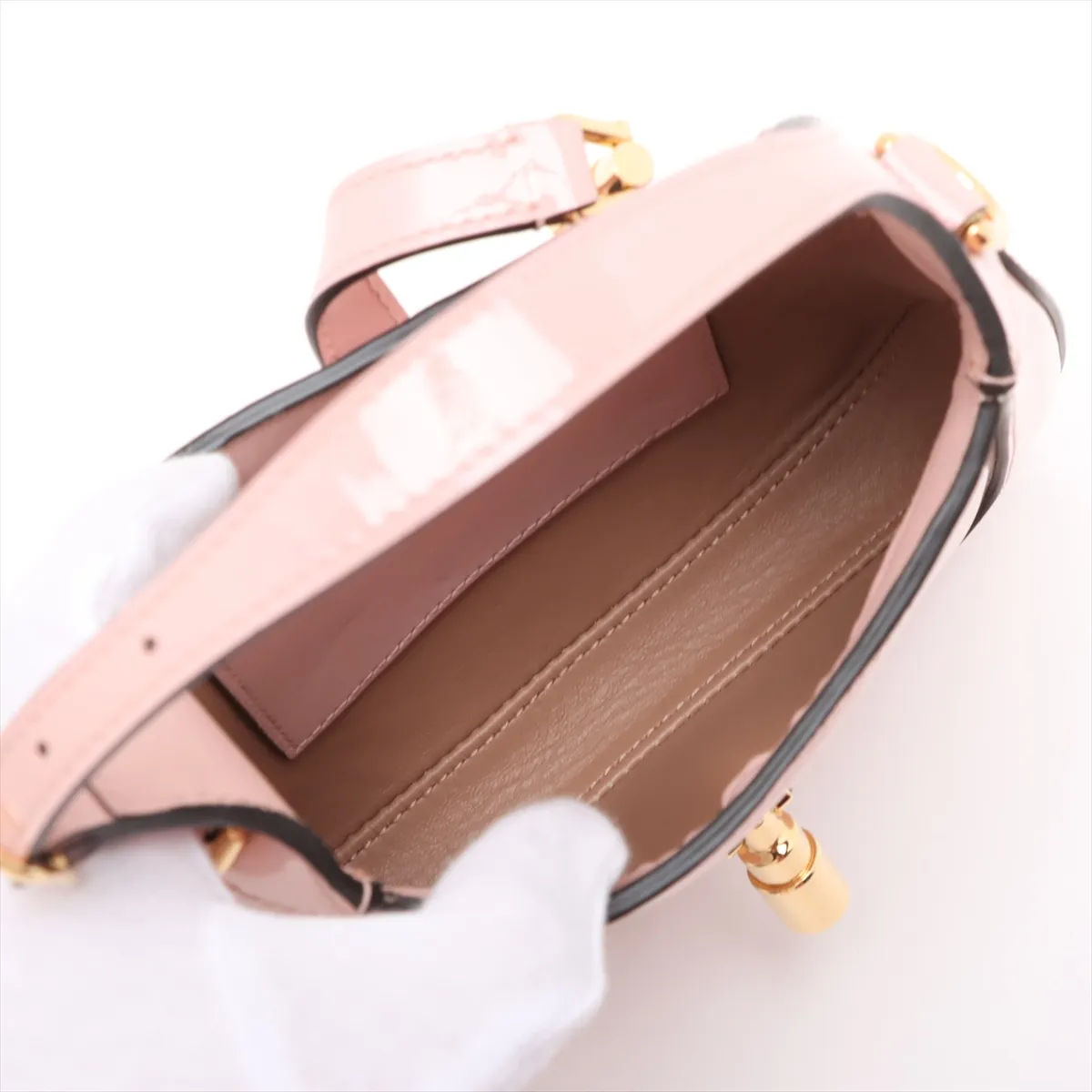 Jackie 1961 Patent Leather 2-Way Shoulder Bag, Pink, 699651 — view 8