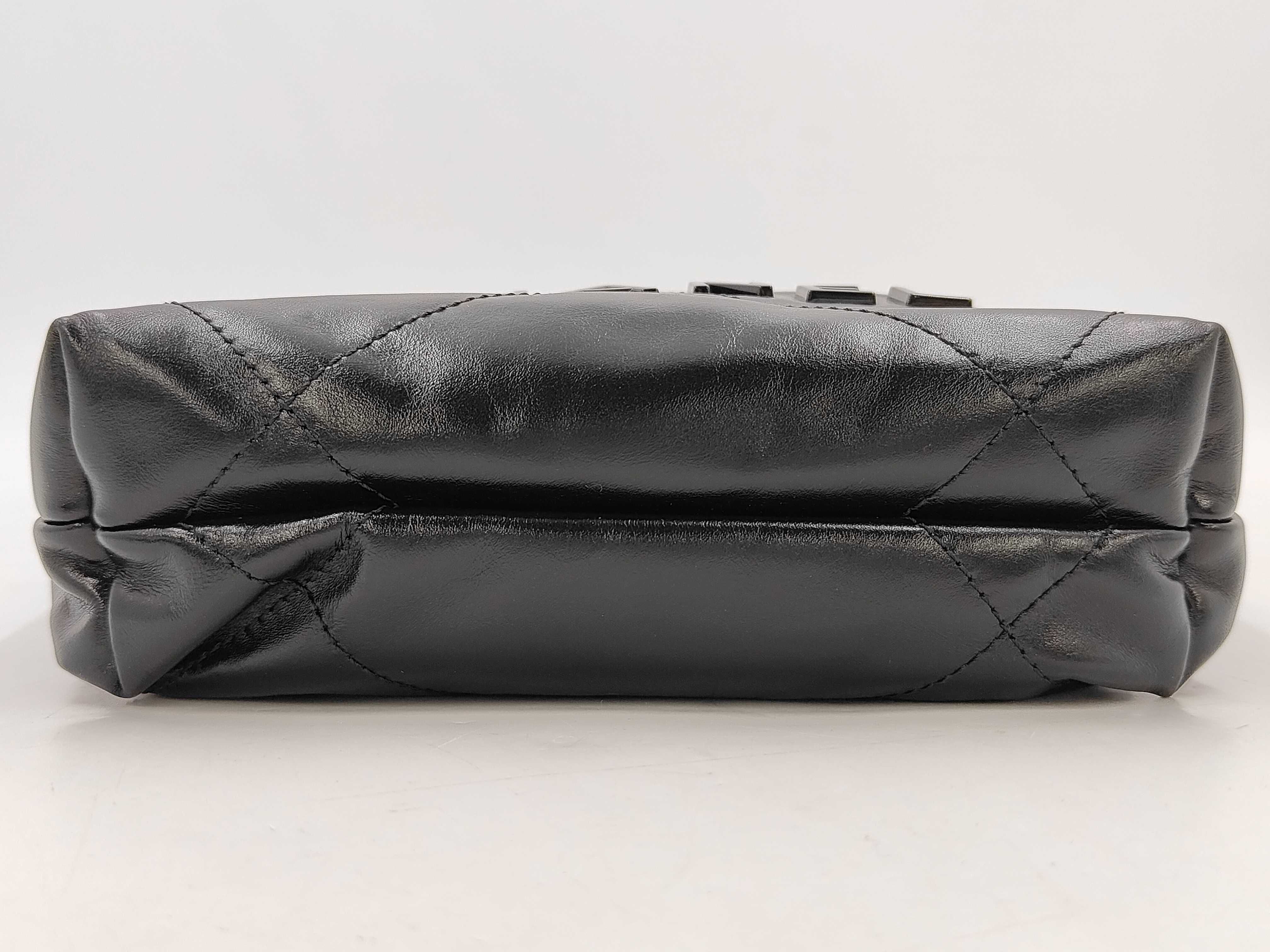 Calfskin Chanel 22 Mini So Black Shoulder Bag with Black Hardware — view 3