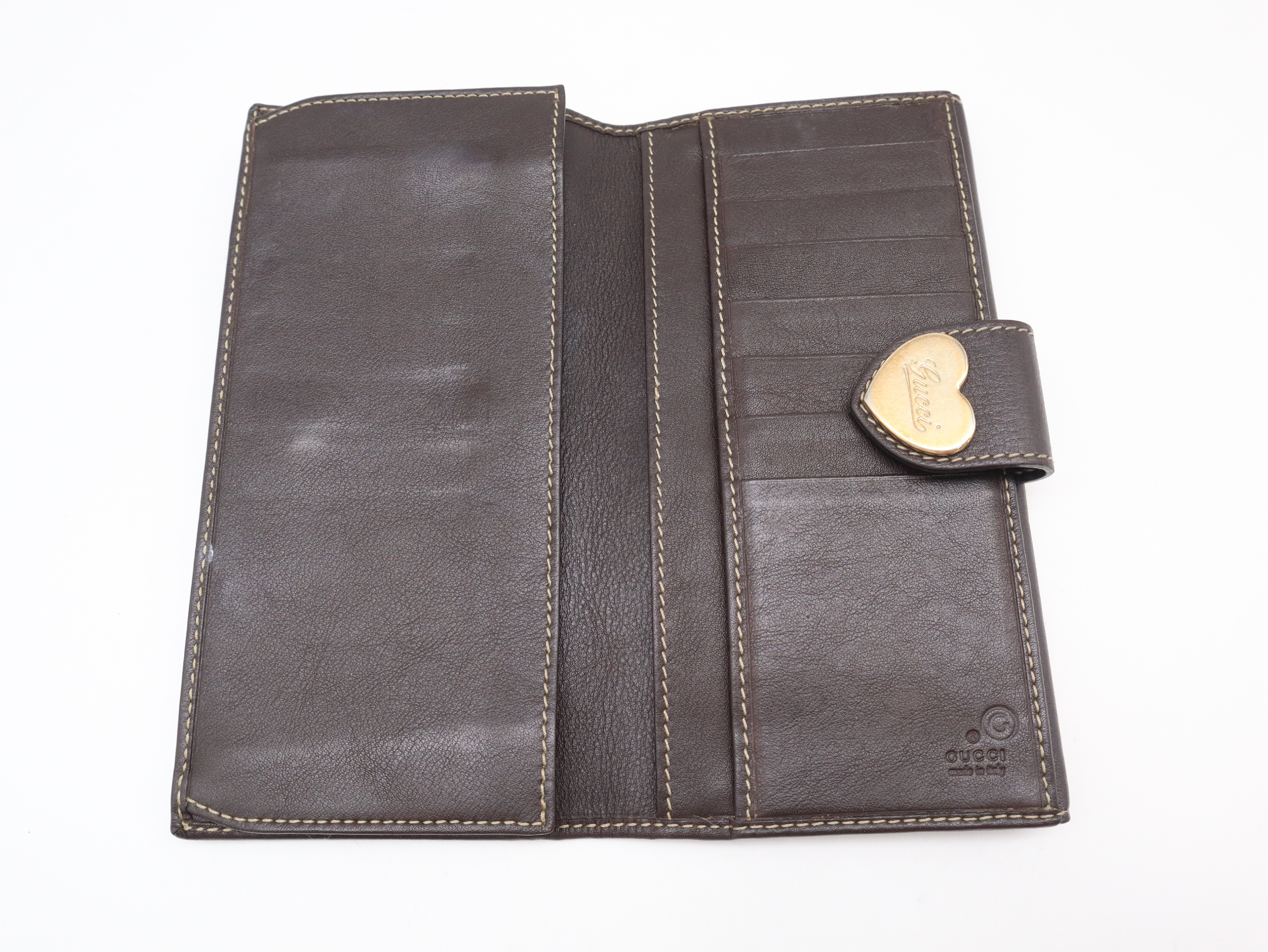 203550GG Canvas x Leather Long Wallet Brown Beige Wallet — view 8