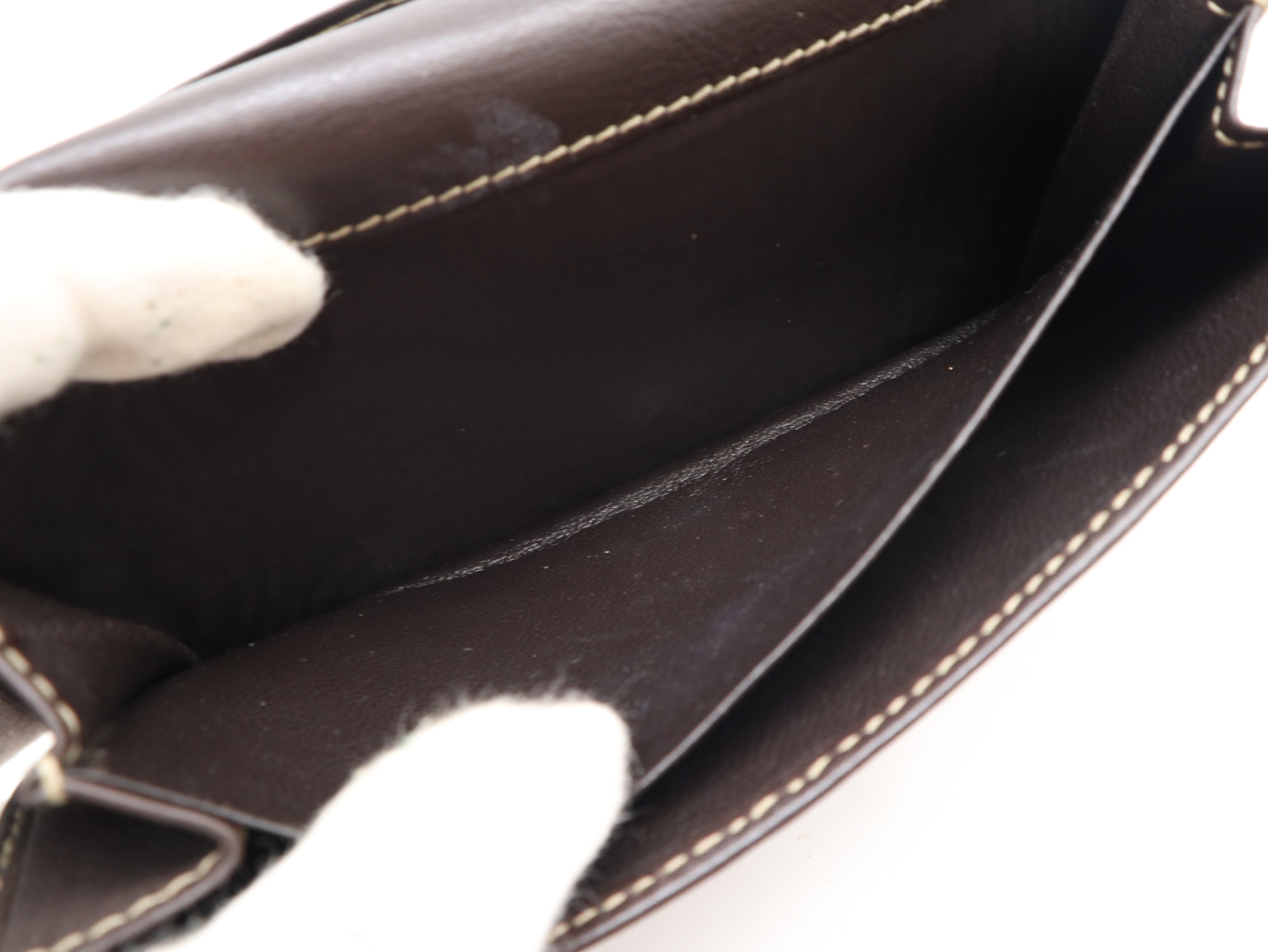 203550GG Canvas x Leather Long Wallet Brown Beige Wallet — view 9