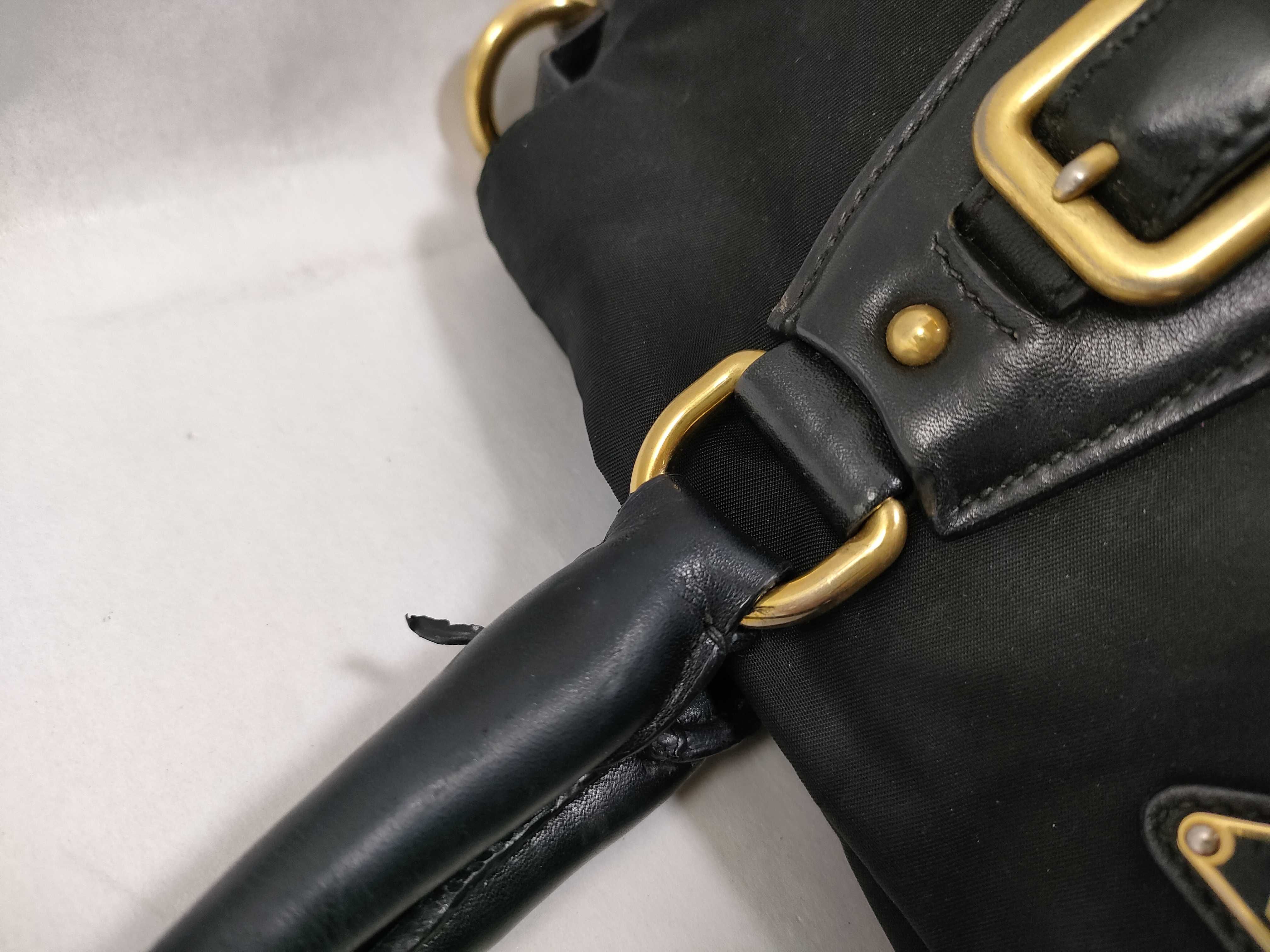 handbag, triangular logo, black handbag — view 5