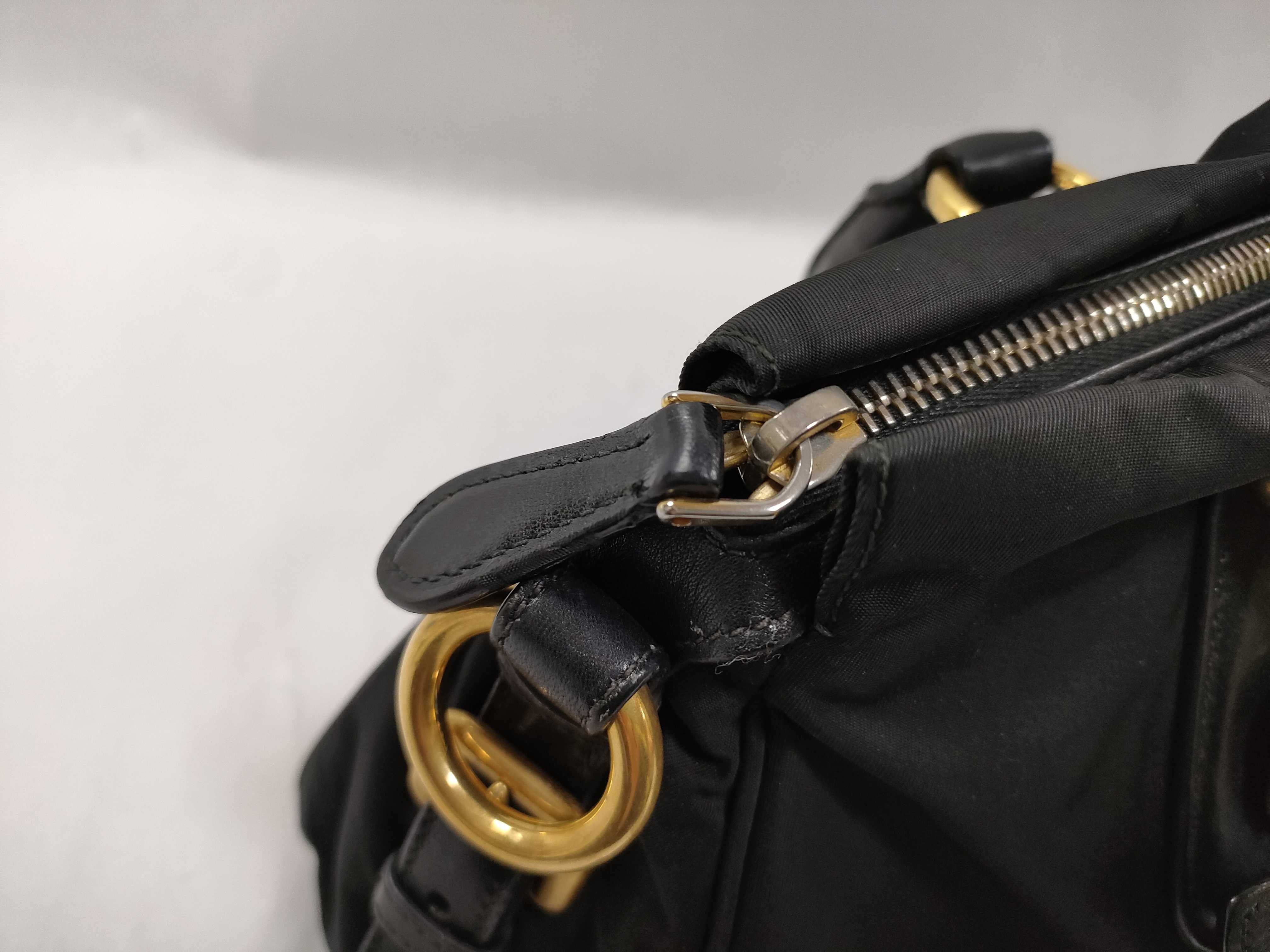 handbag, triangular logo, black handbag — view 9
