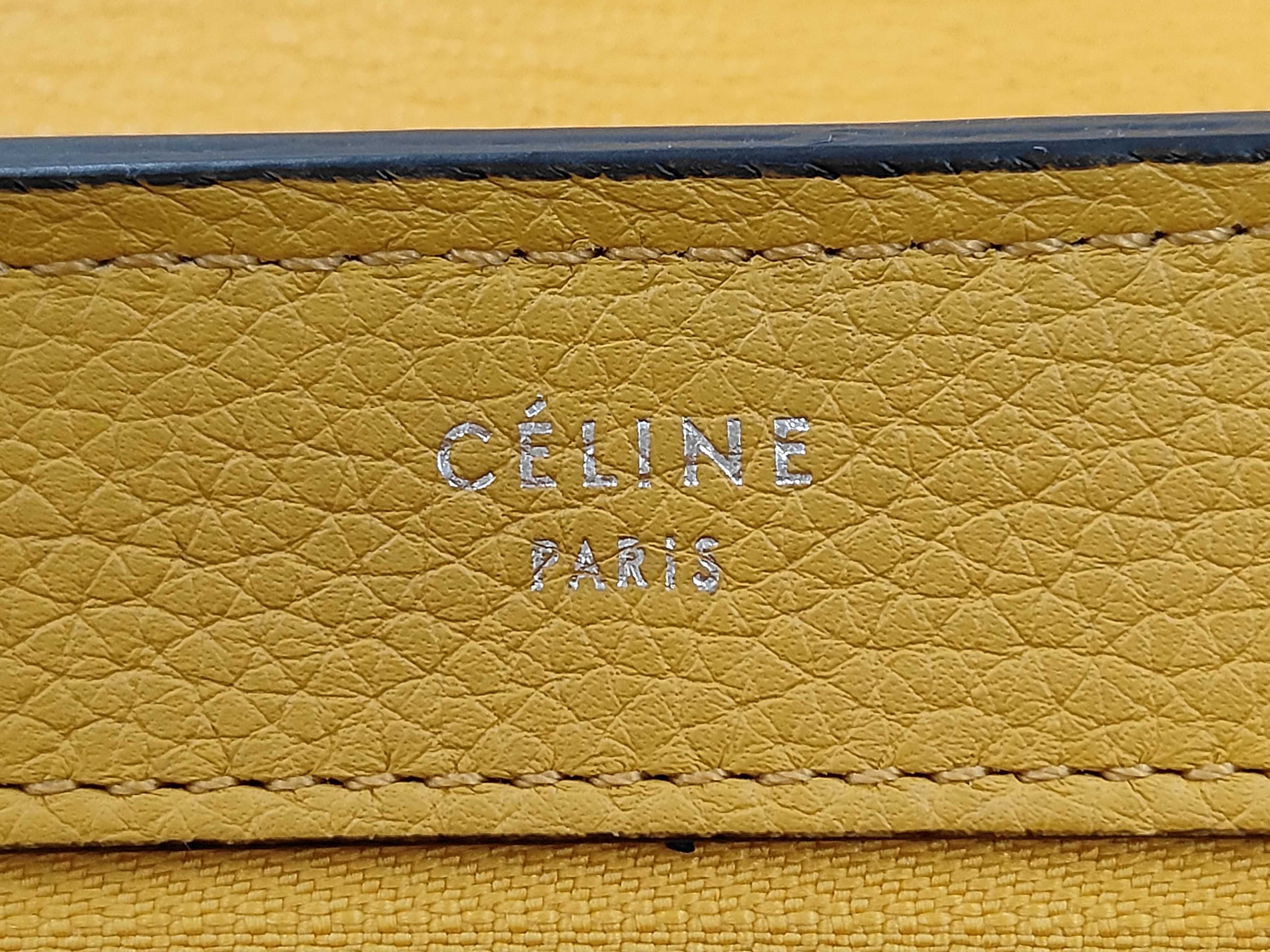 Trapeze Yellow Calf Leather Handbag — view 9