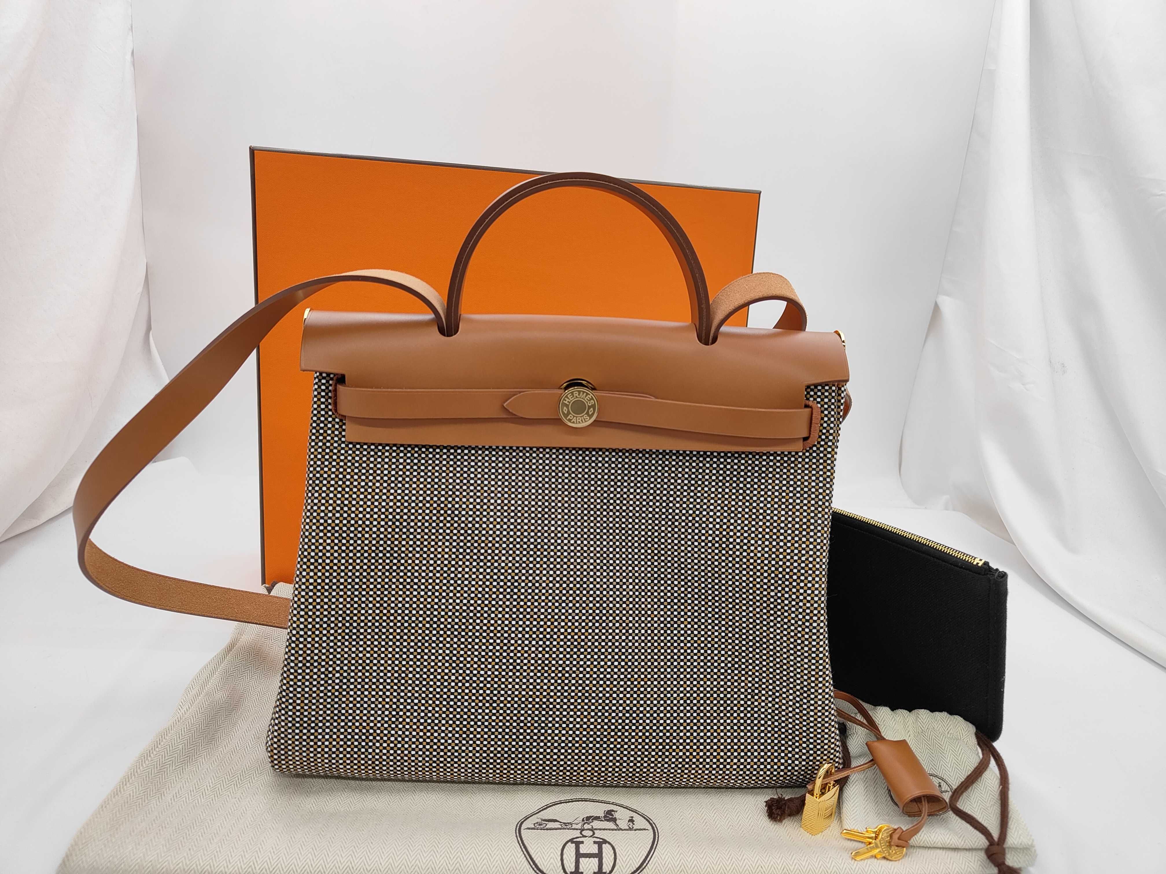 Herbag Zip PM Gold GP U Stamp Shoulder Bag