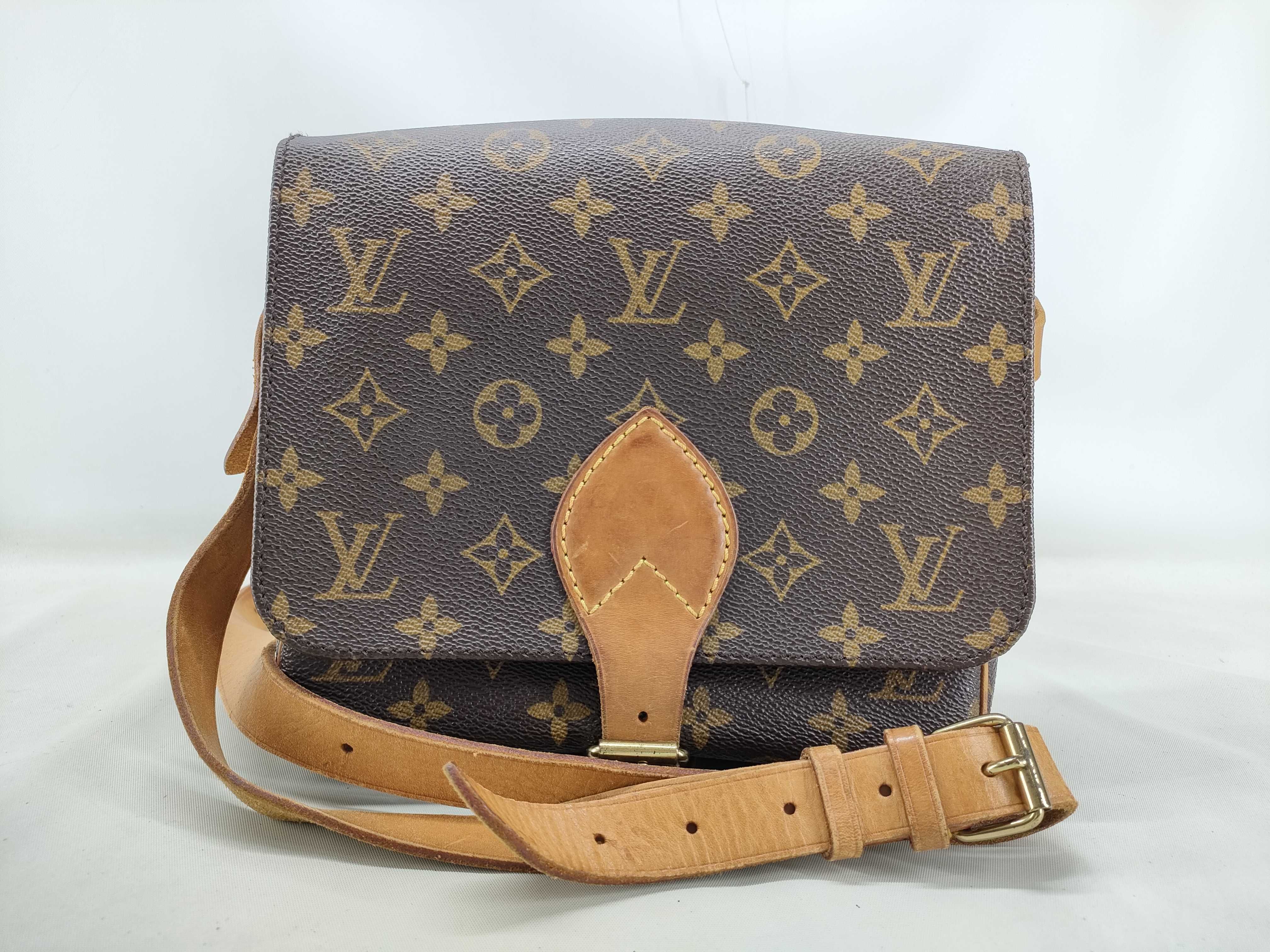 Monogram Cartouchiere MM Shoulder Bag Brown M51253 SL1914 Shoulder Bag
