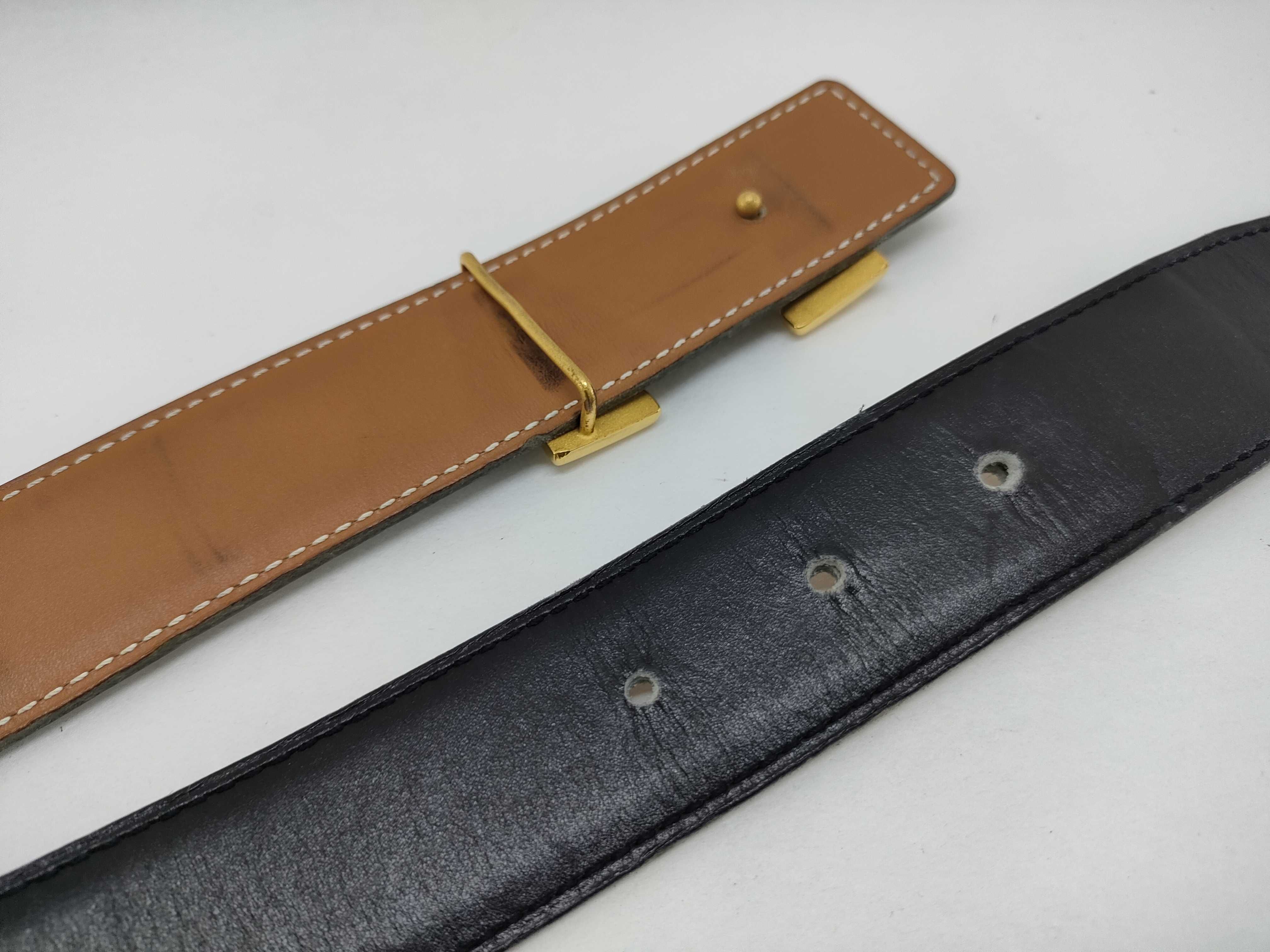 Constance H Belt Reversible Black Brown 85 Size Z Stamp Box Included Belt — view 4