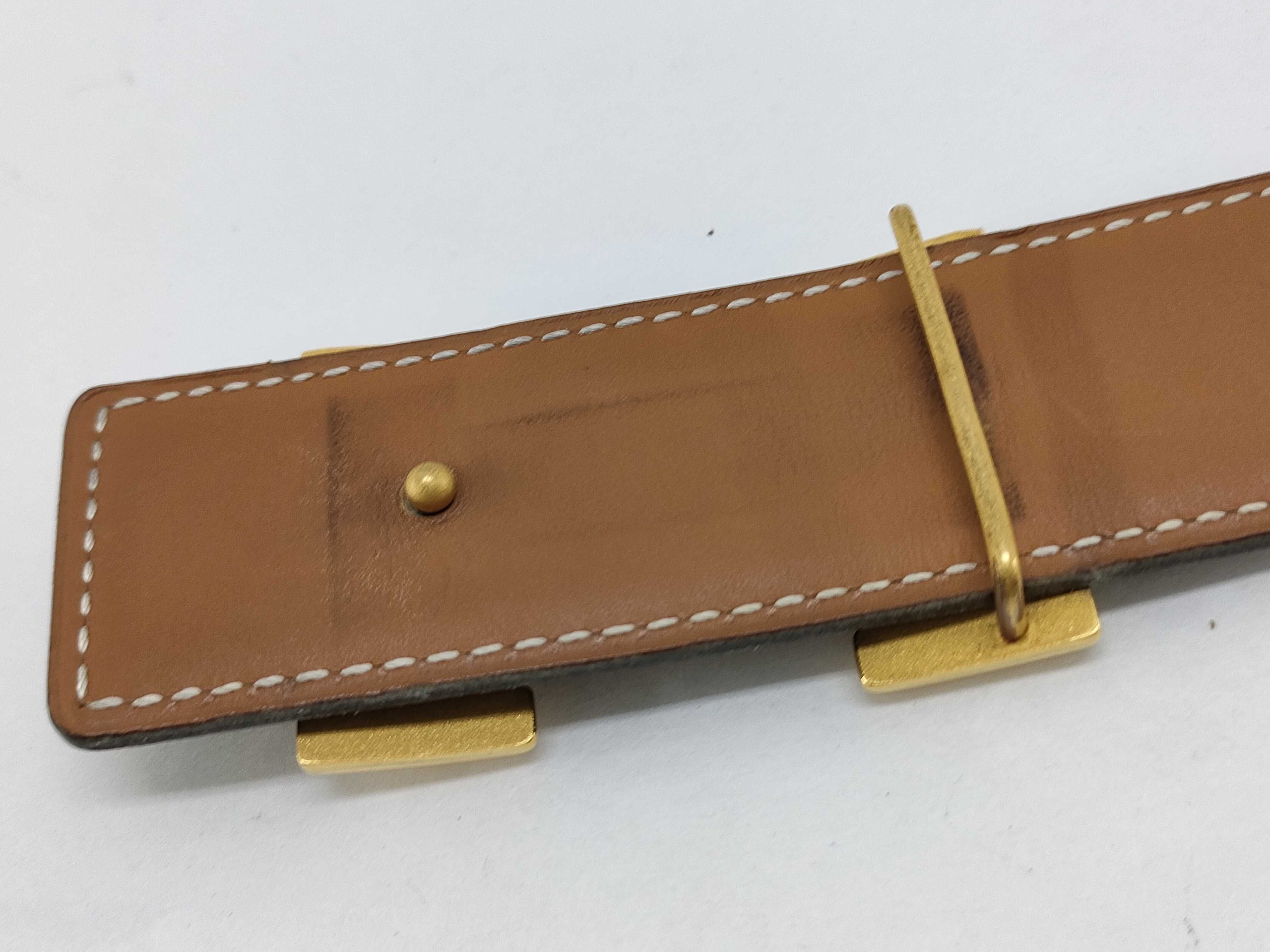 Constance H Belt Reversible Black Brown 85 Size Z Stamp Box Included Belt — view 9