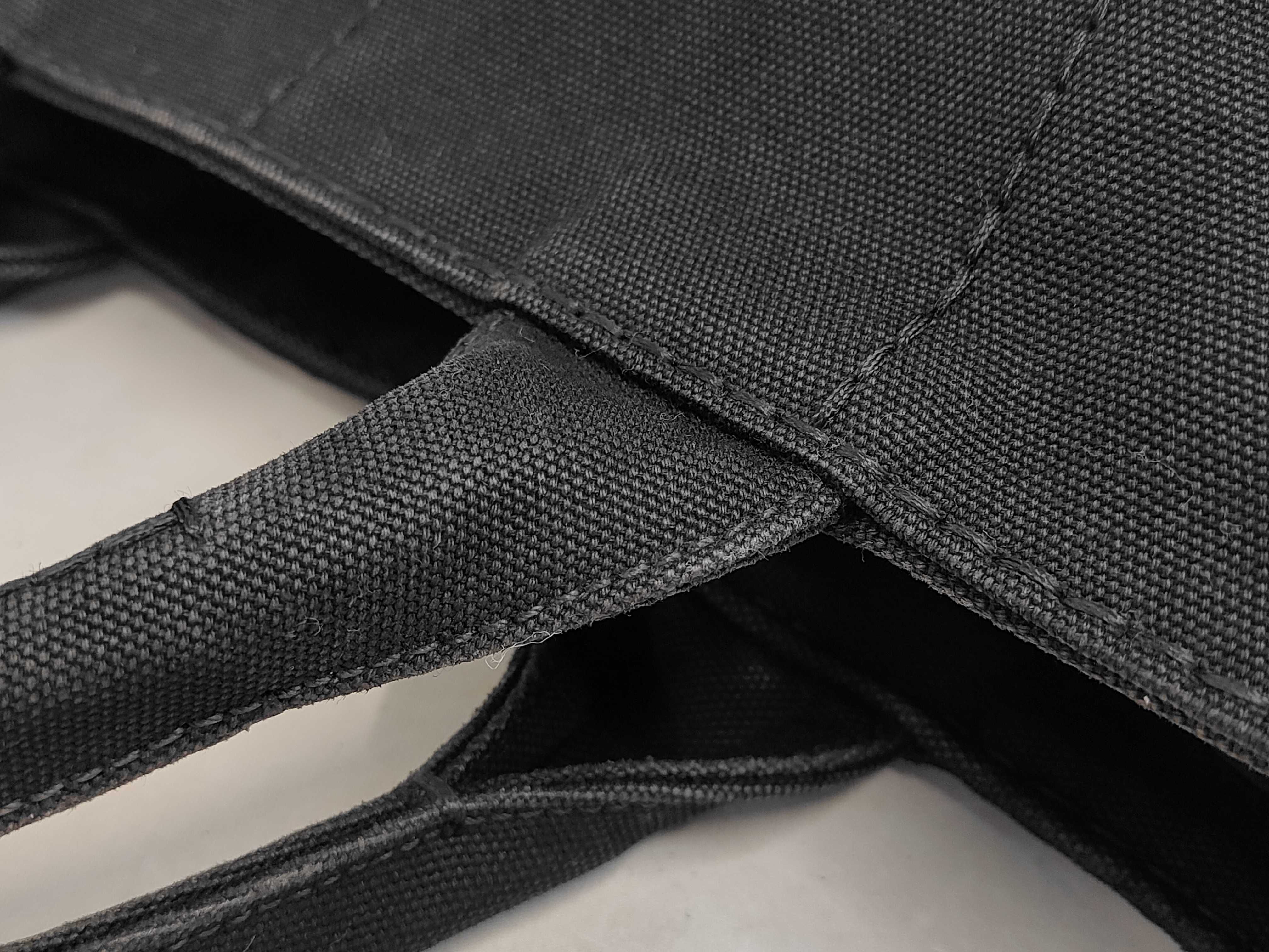 Canapa 2-way Shoulder Bag, Striped Interior, Canvas, Black Shoulder Bag — view 6