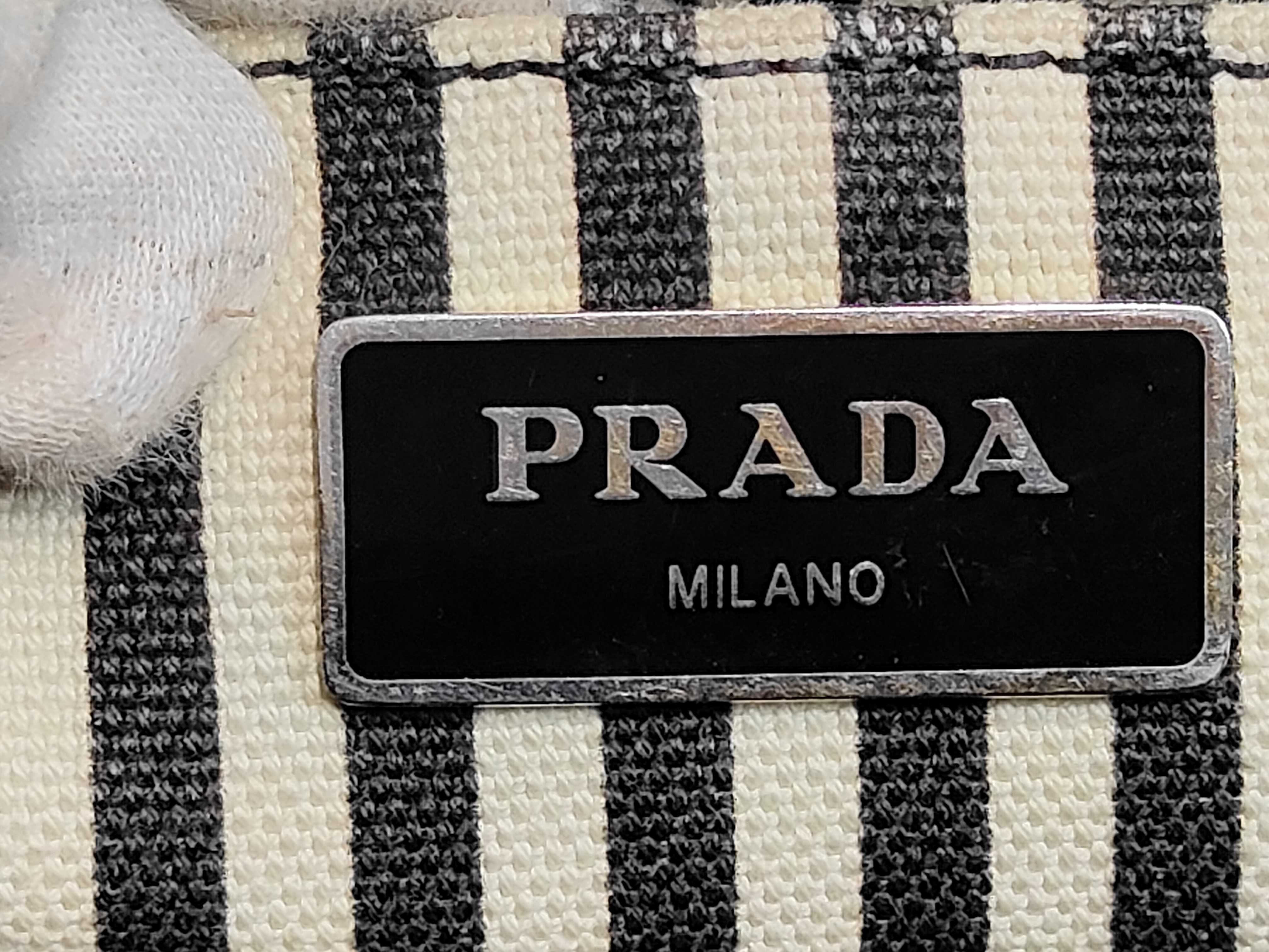 Canapa 2-way Shoulder Bag, Striped Interior, Canvas, Black Shoulder Bag — view 7