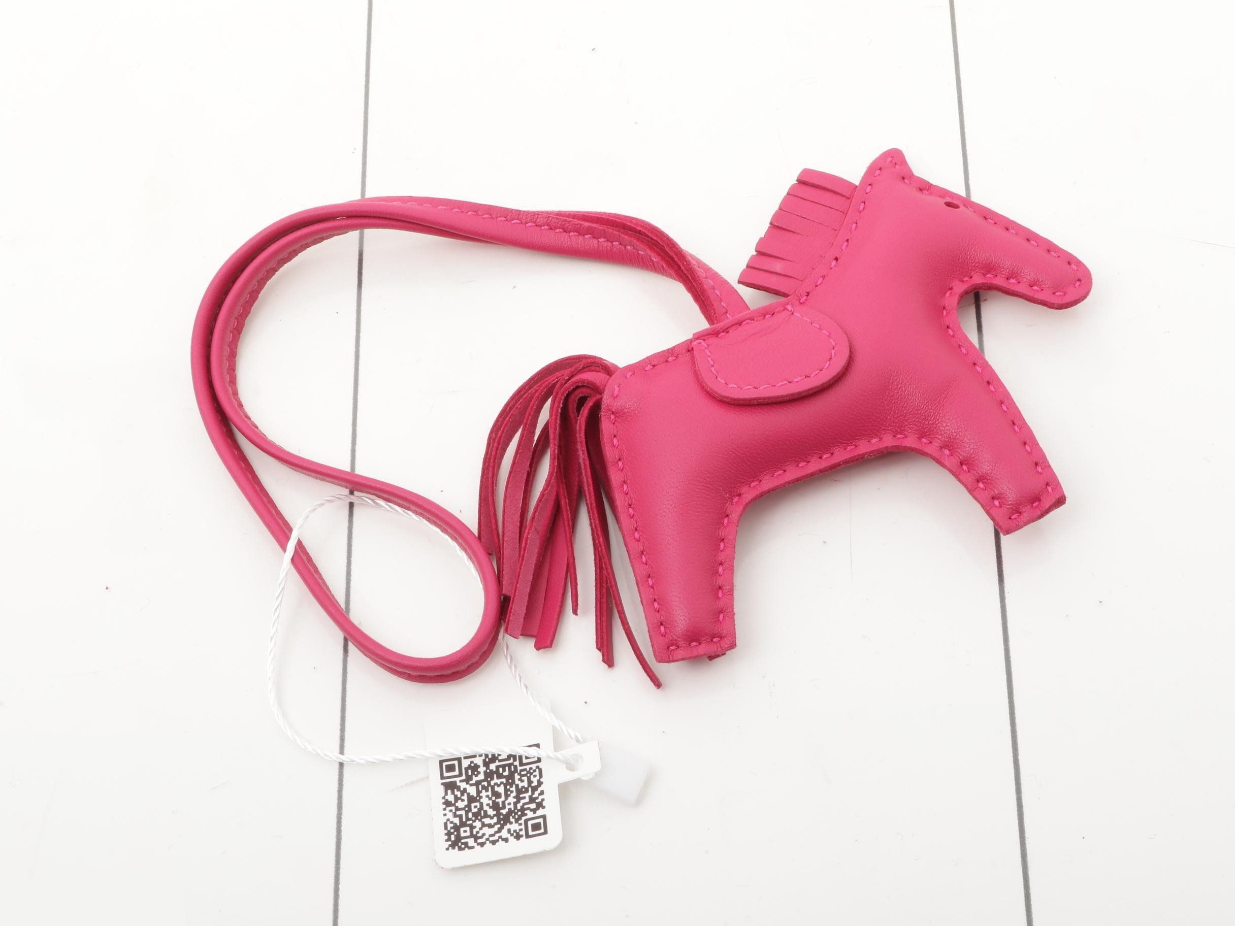 Rodeo Leather Bag Charm/Keychain, Y Stamp — view 2