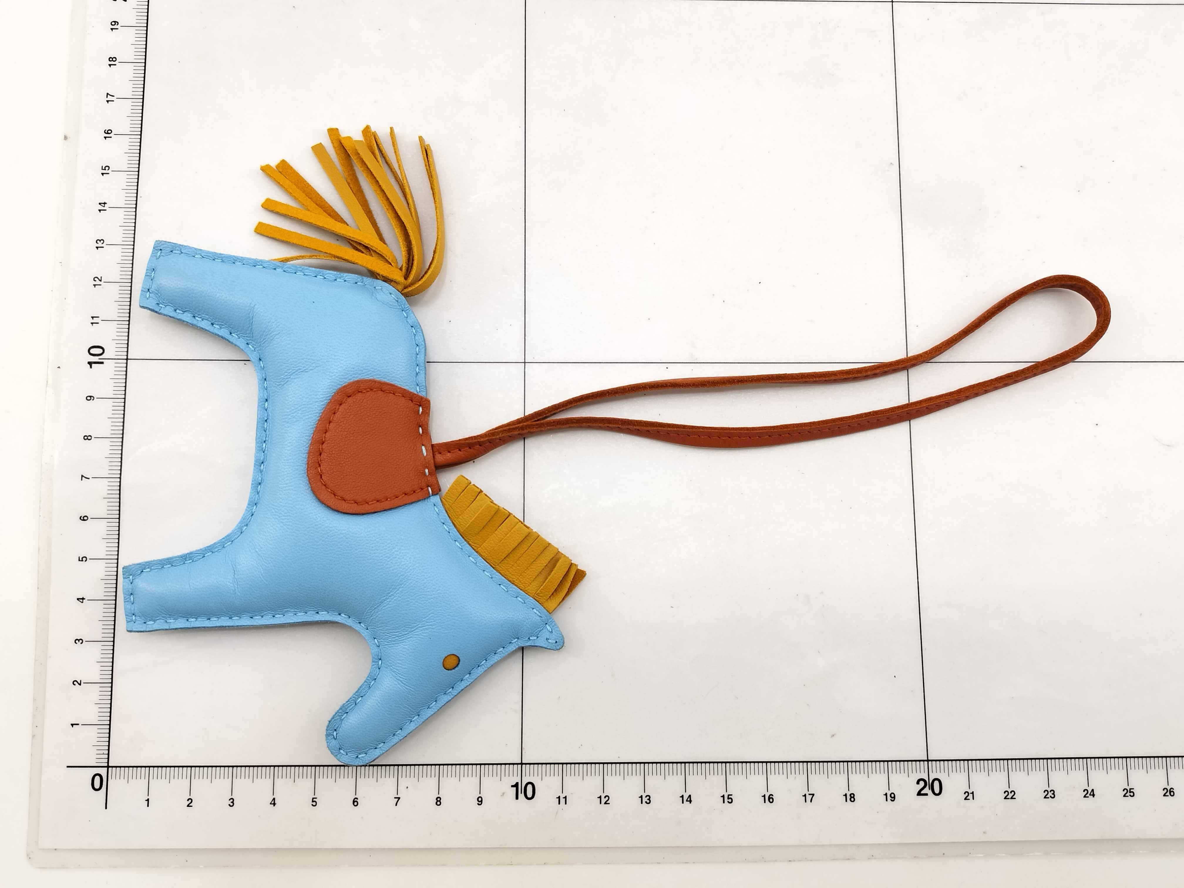 Agneau Milo Rodeo Charm, A AM stamp, Blue Caramel Charm — view 2
