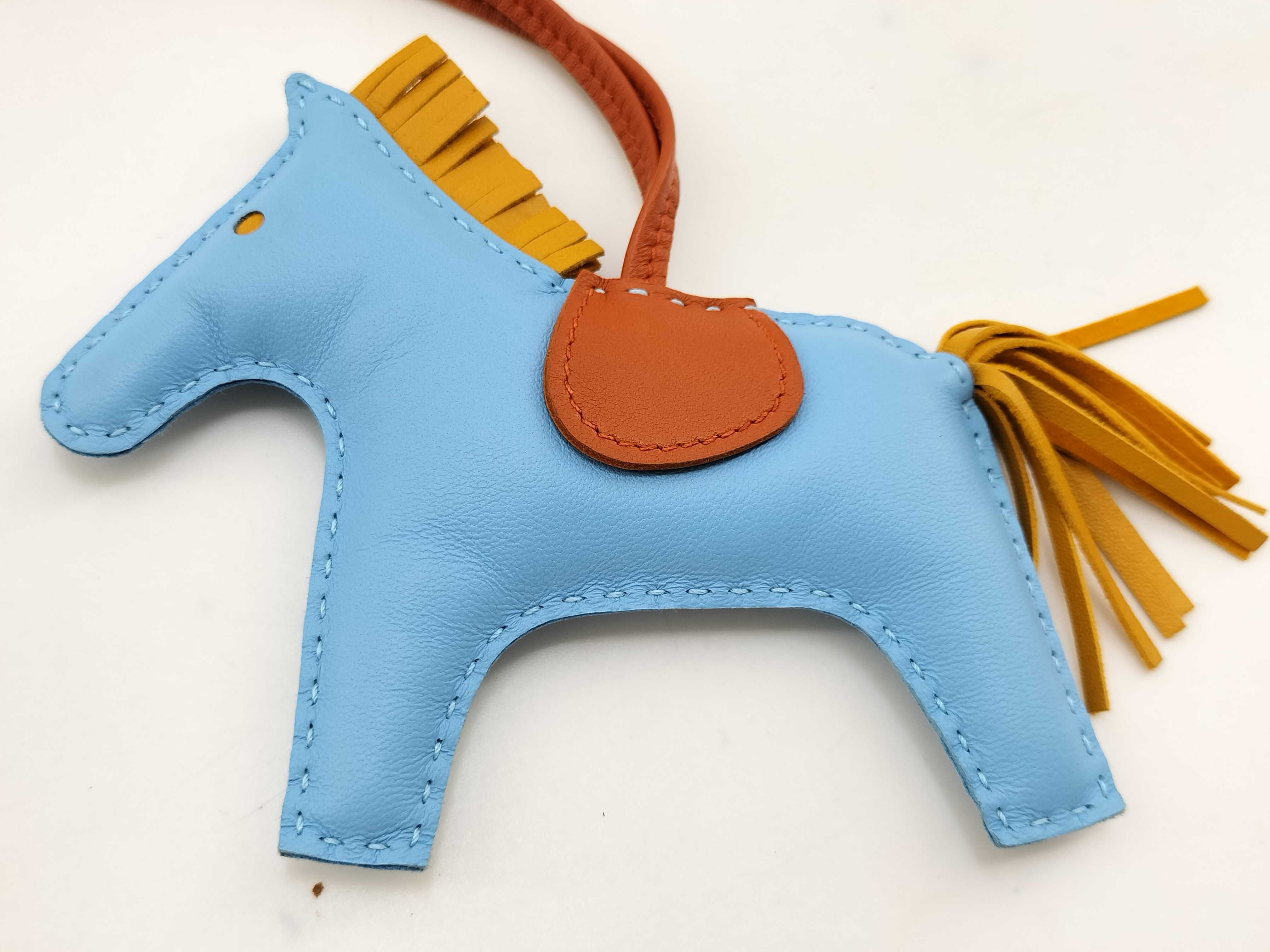 Agneau Milo Rodeo Charm, A AM stamp, Blue Caramel Charm — view 6