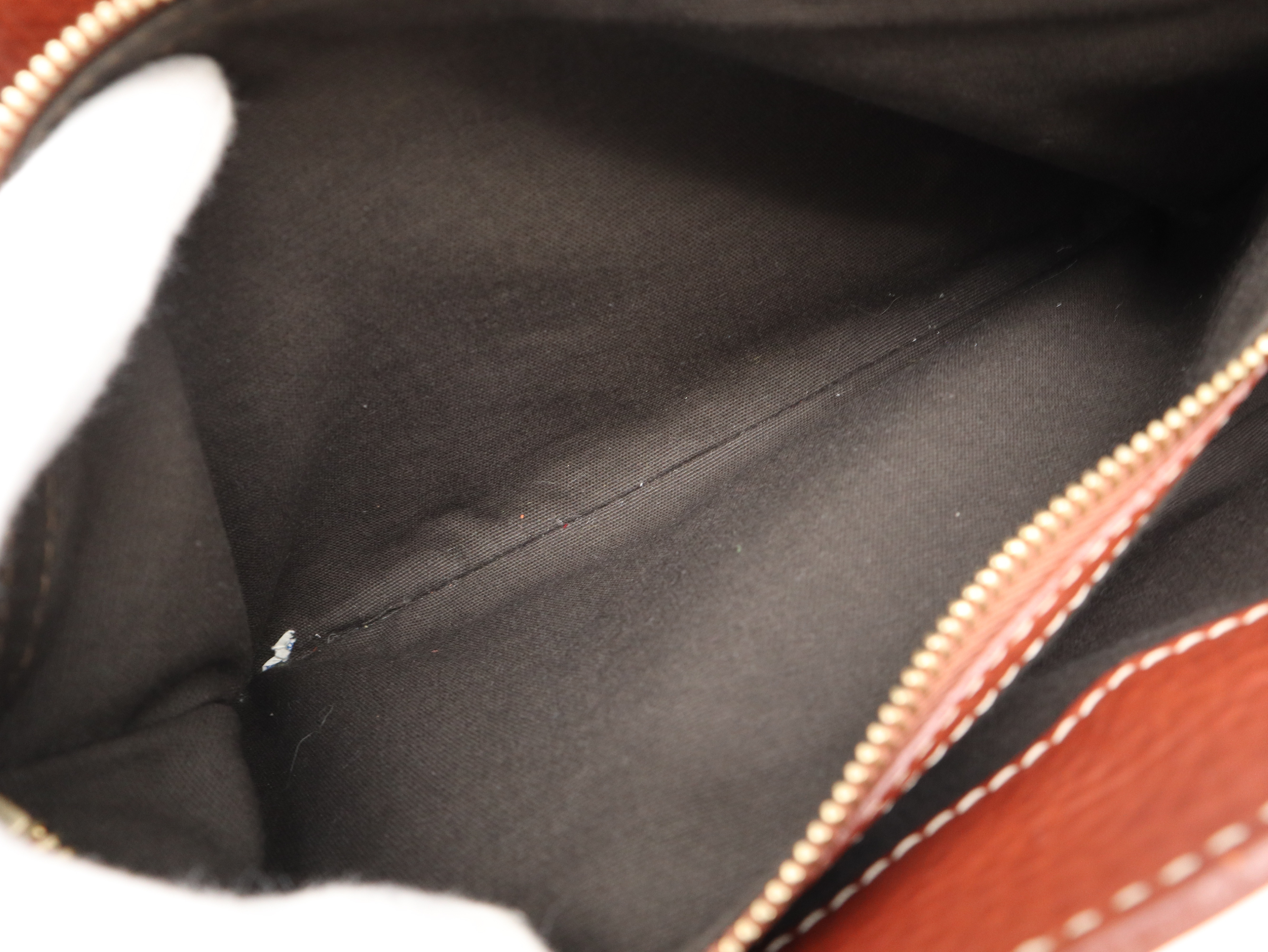 Leather Handbag, Brown, with Dust Bag — view 12