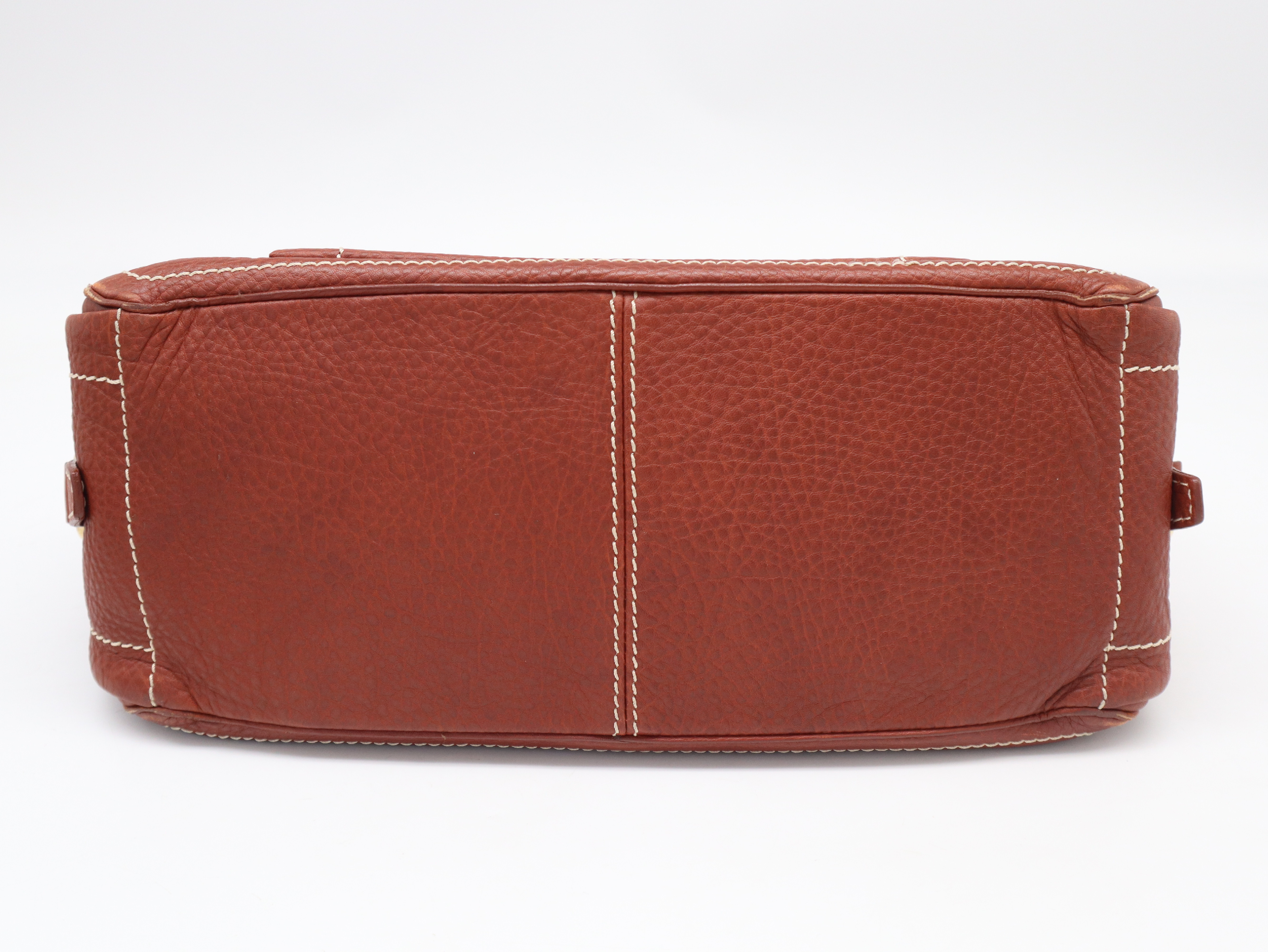 Leather Handbag, Brown, with Dust Bag — view 5