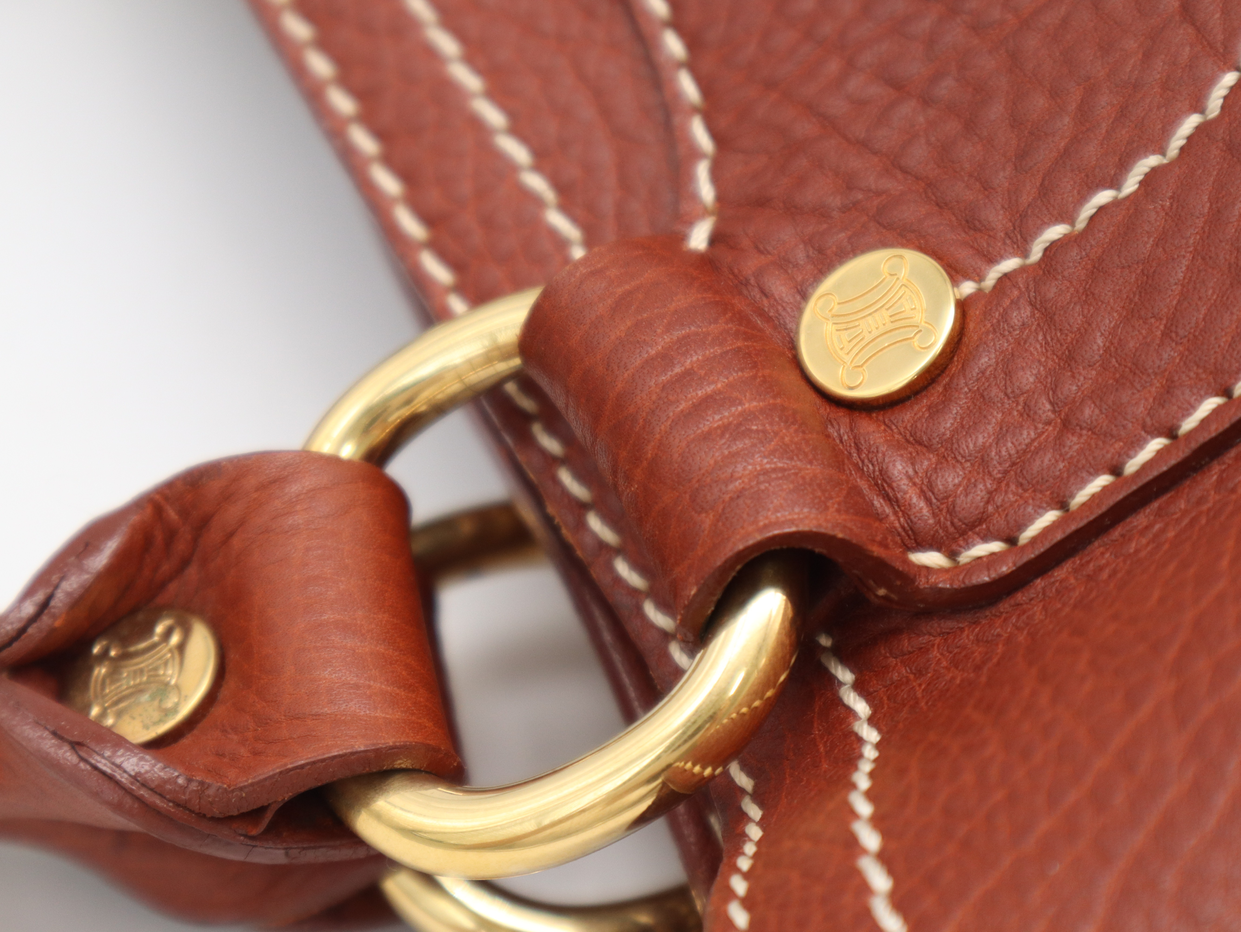 Leather Handbag, Brown, with Dust Bag — view 8