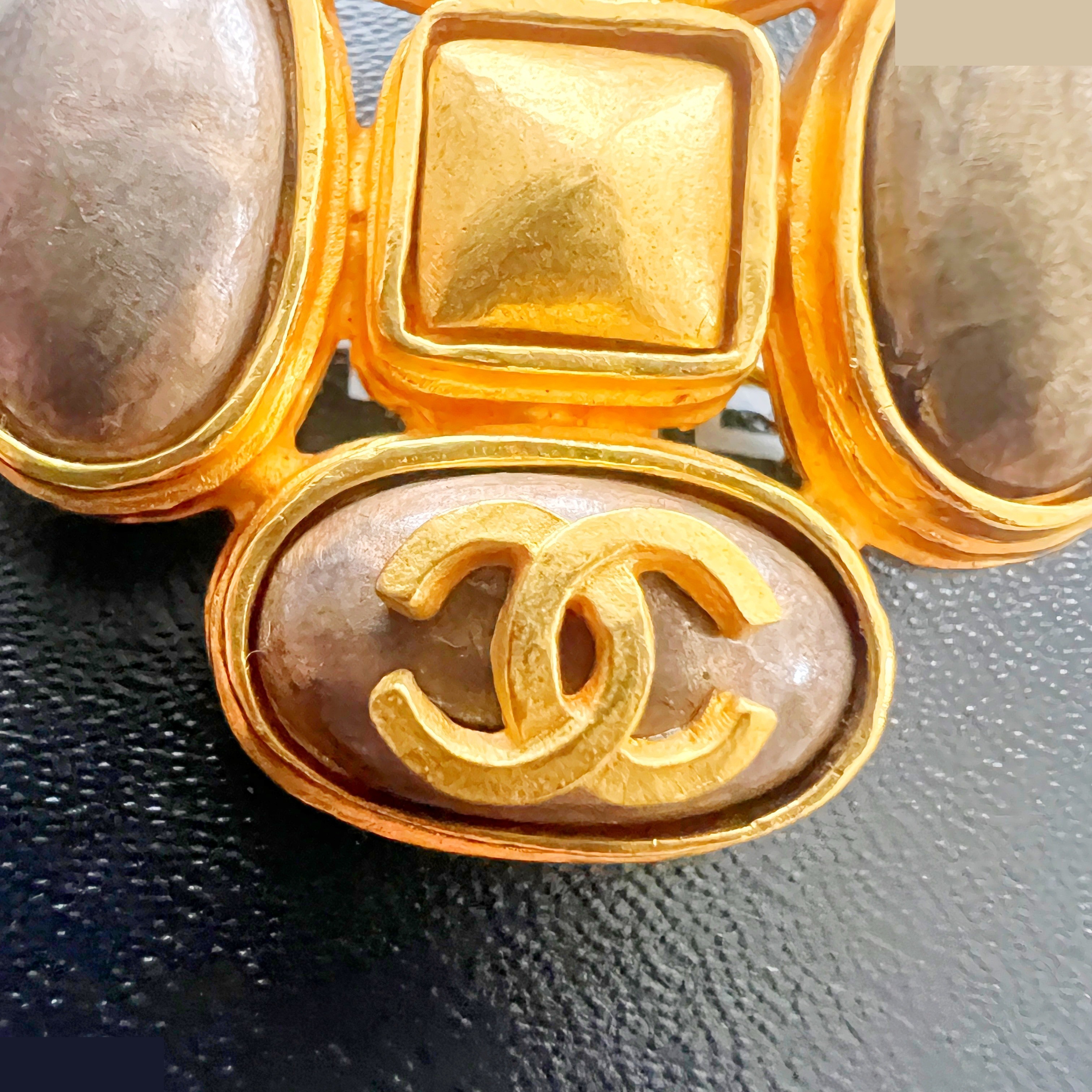 97A Colored Stone Cross Brooch — view 3