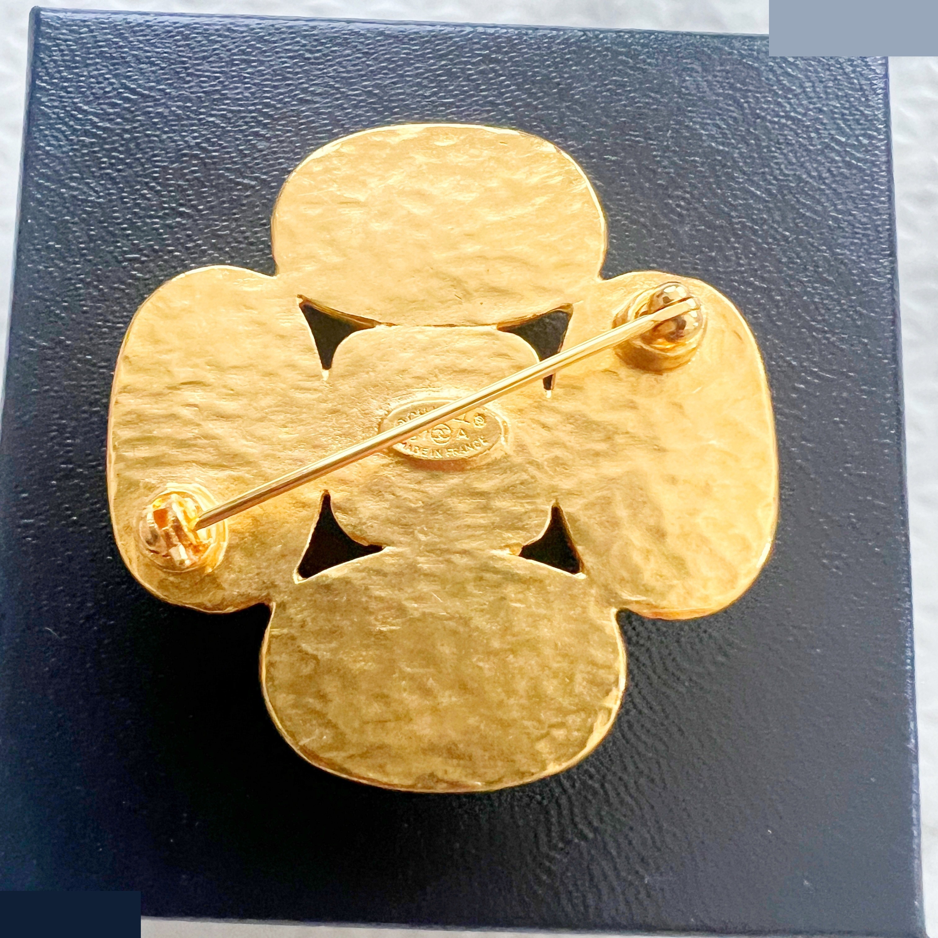 97A Colored Stone Cross Brooch — view 4