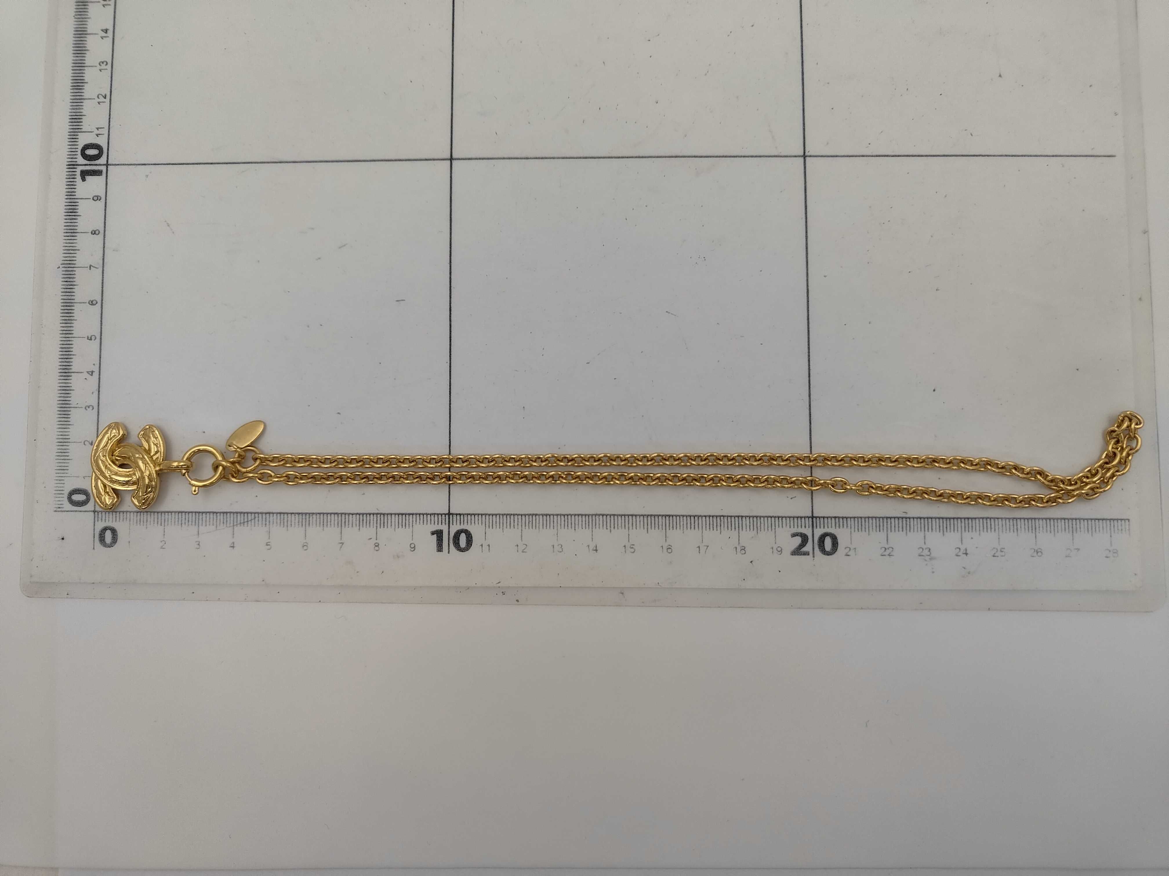 Necklace 3858 Coco Mark Matelassé Gold, No Year Engraving. — view 5