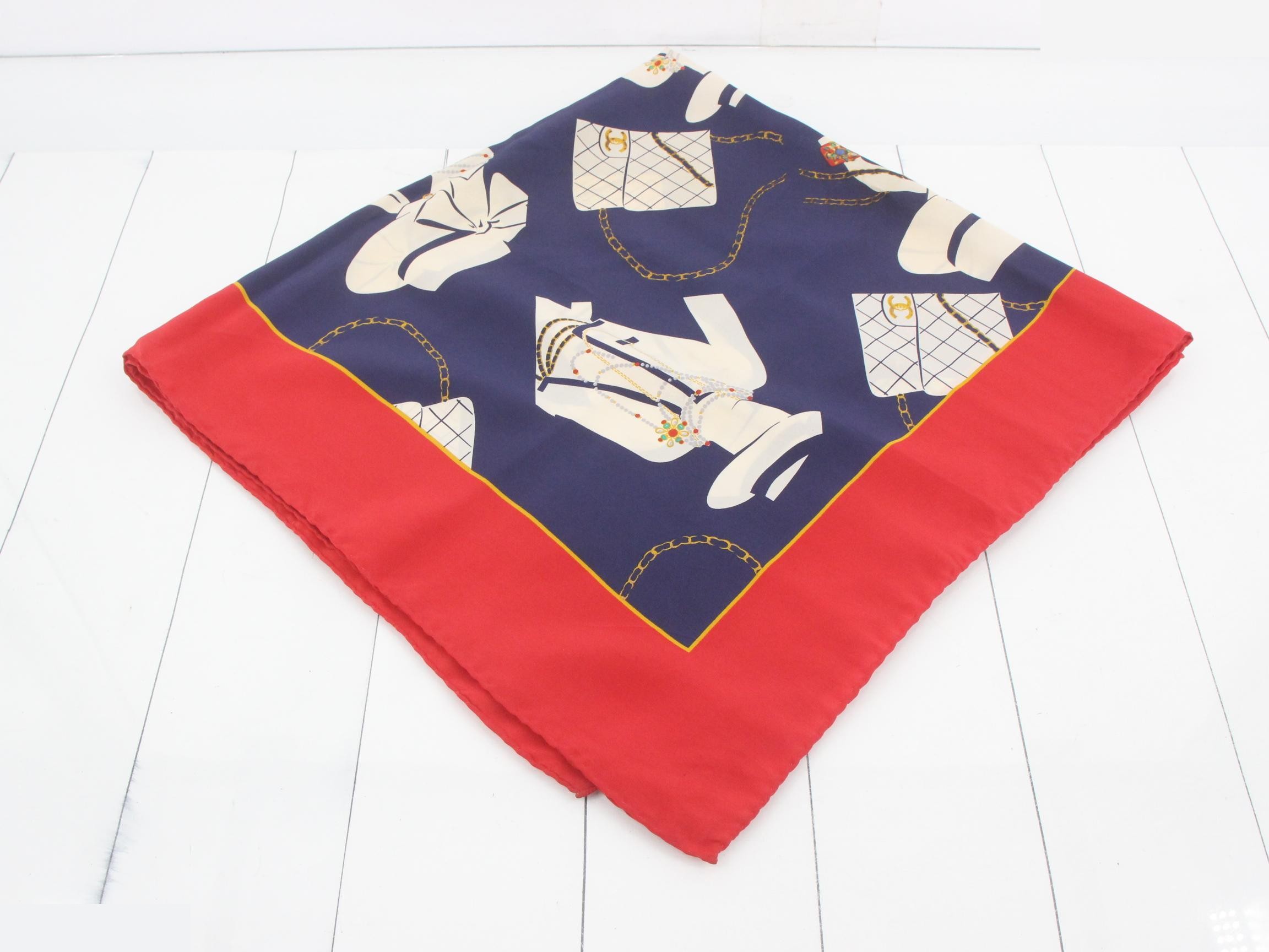 Vintage large silk scarf with tags. — view 2