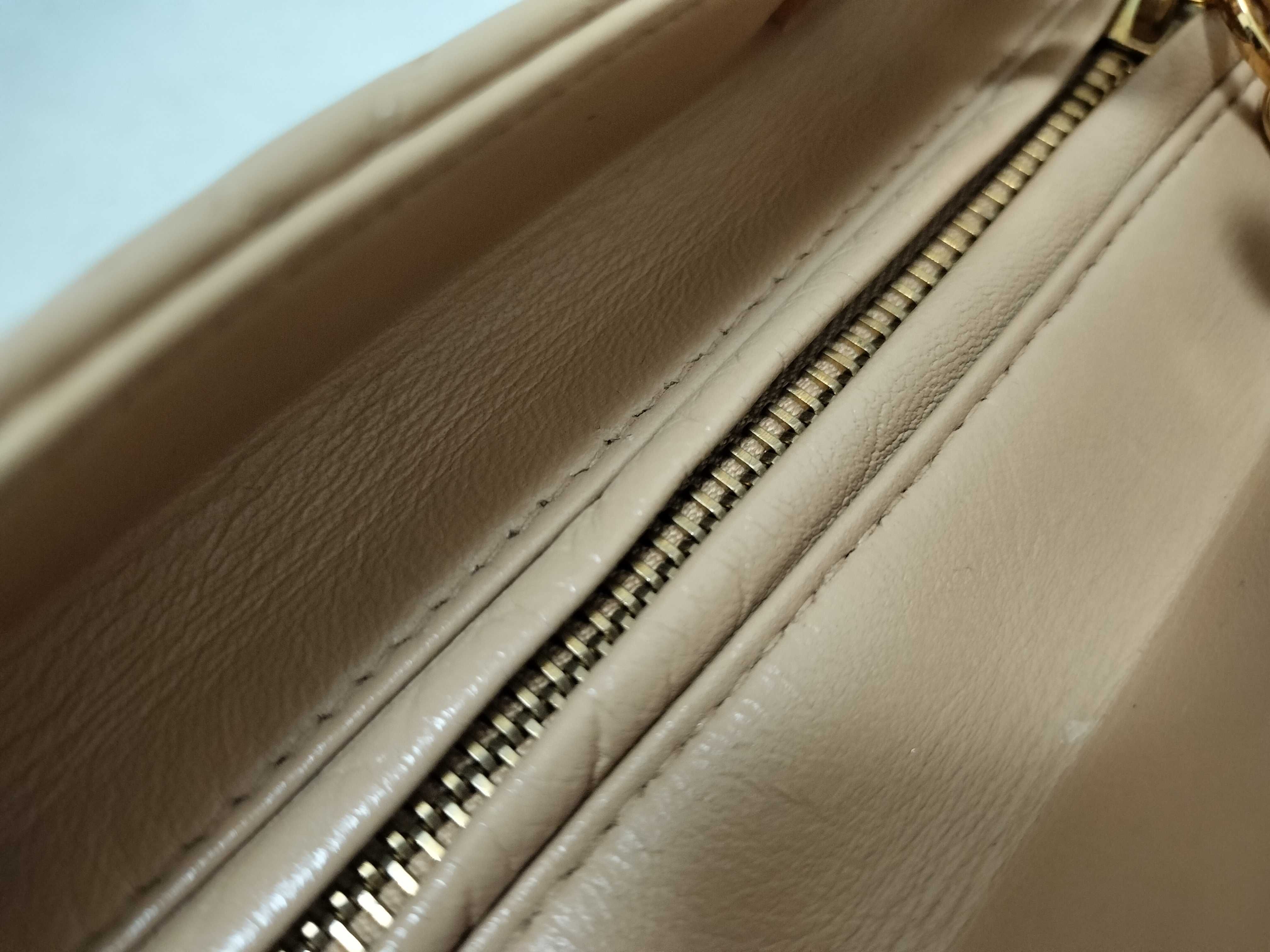 Lady Dior Christian Lady Cannage Leather Handbag Beige Handbag — view 6