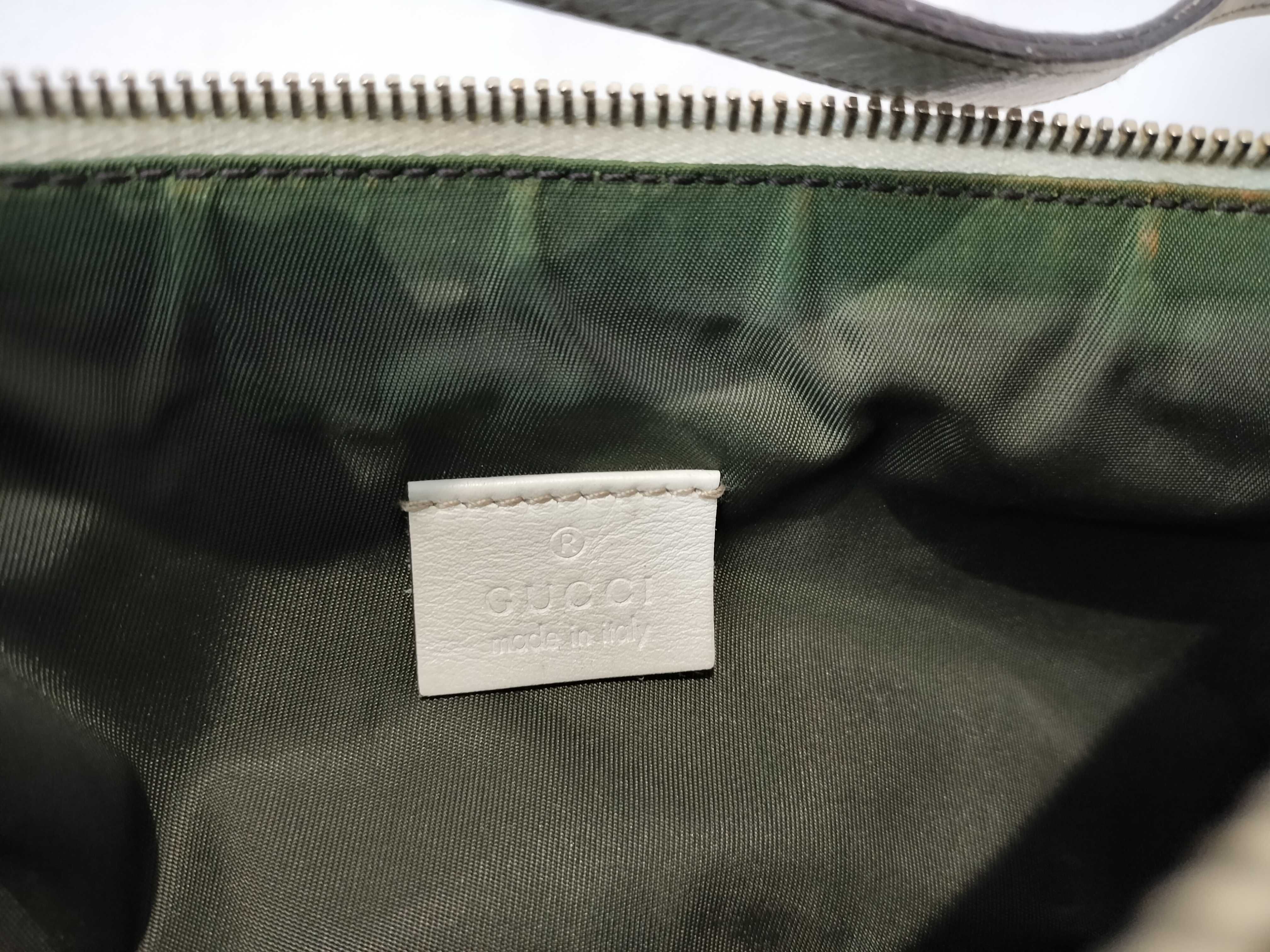White Canvas GG Monogram Shoulder Bag (Handbag) — view 10