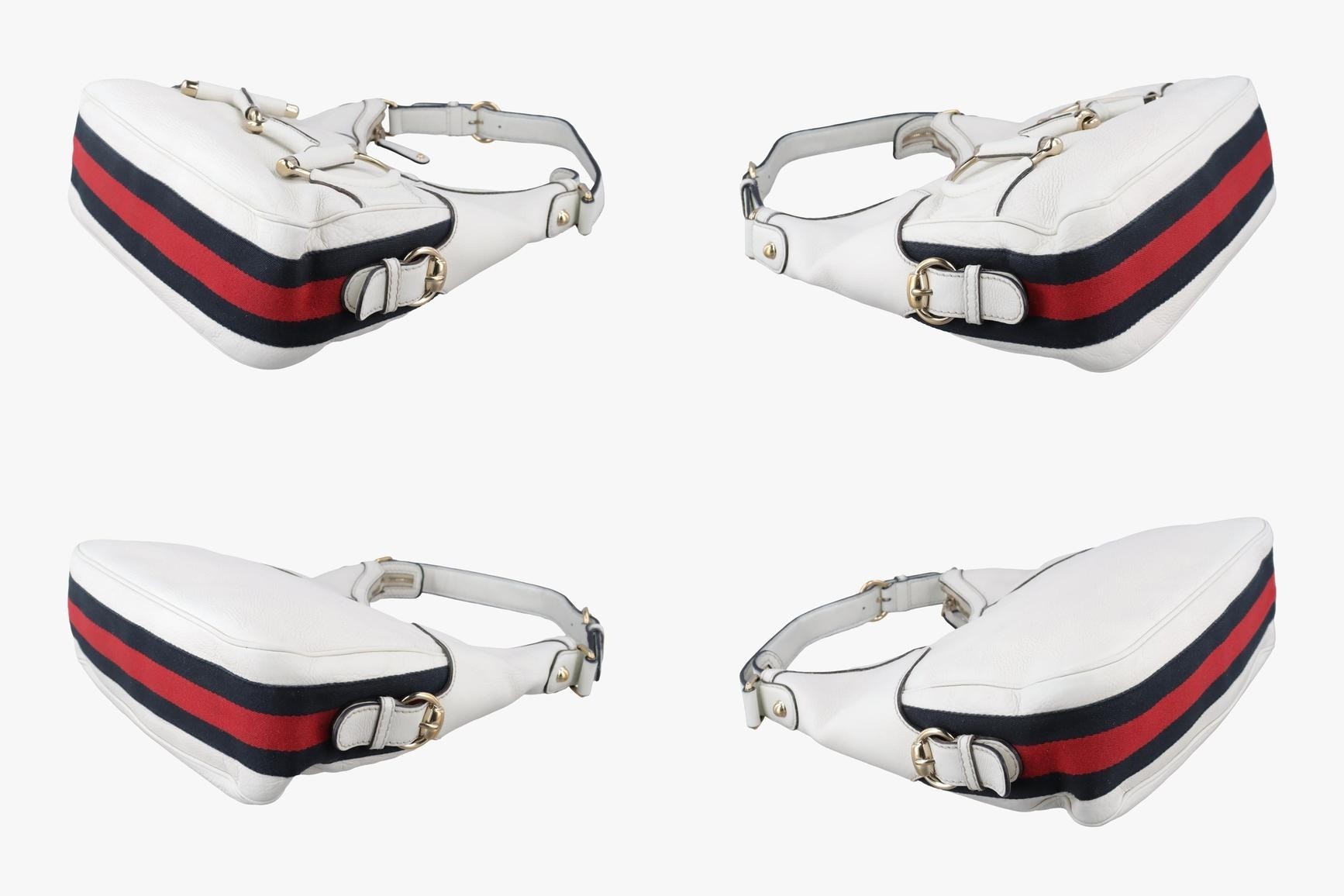 Heritage Horsebit Hobo Leather White — view 4