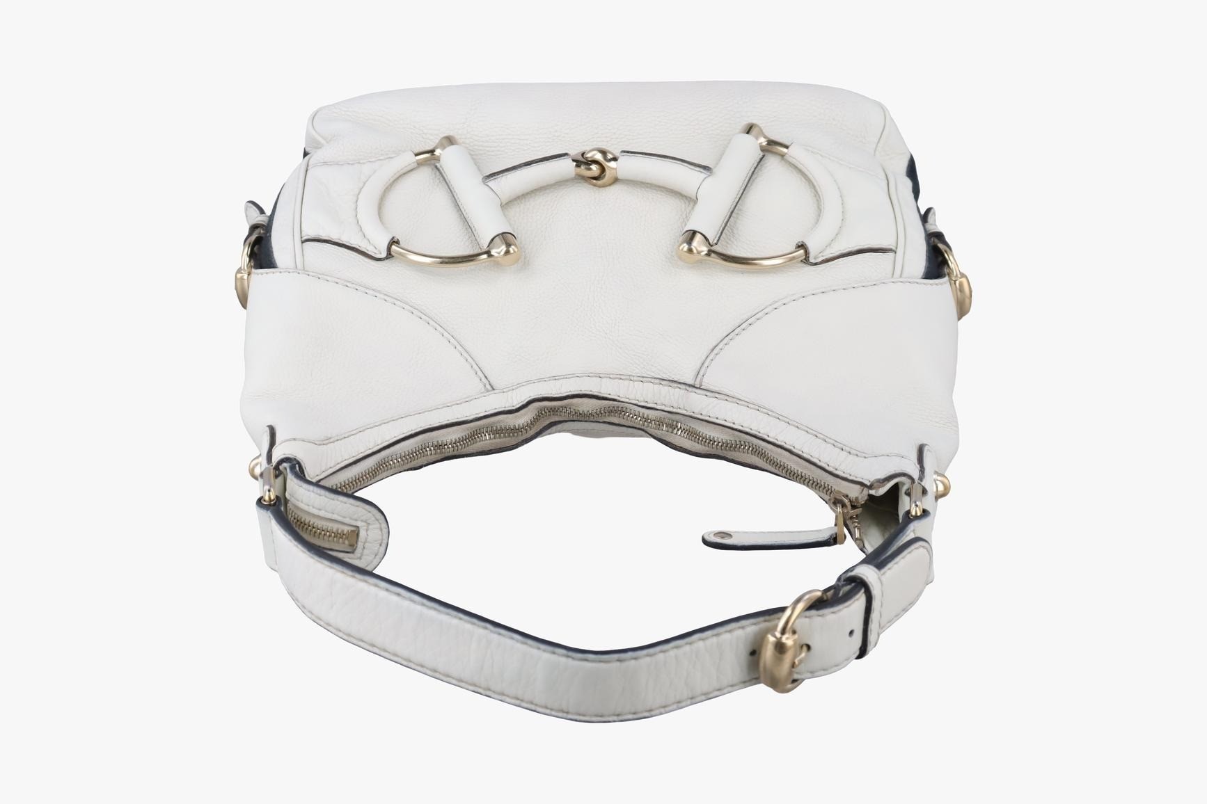 Heritage Horsebit Hobo Leather White — view 5