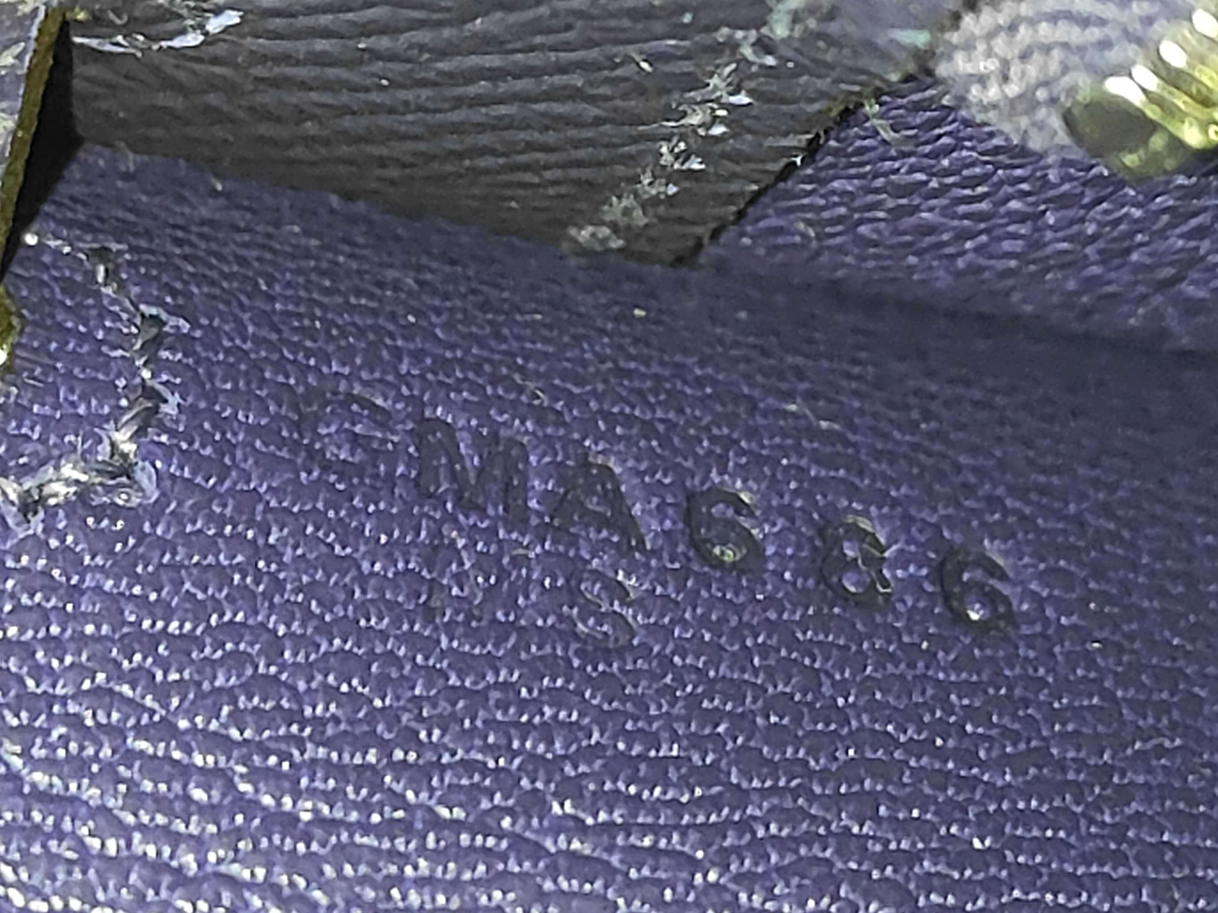 Kelly 25 Epsom purple handbag with silver hardware (G stamp) — view 12