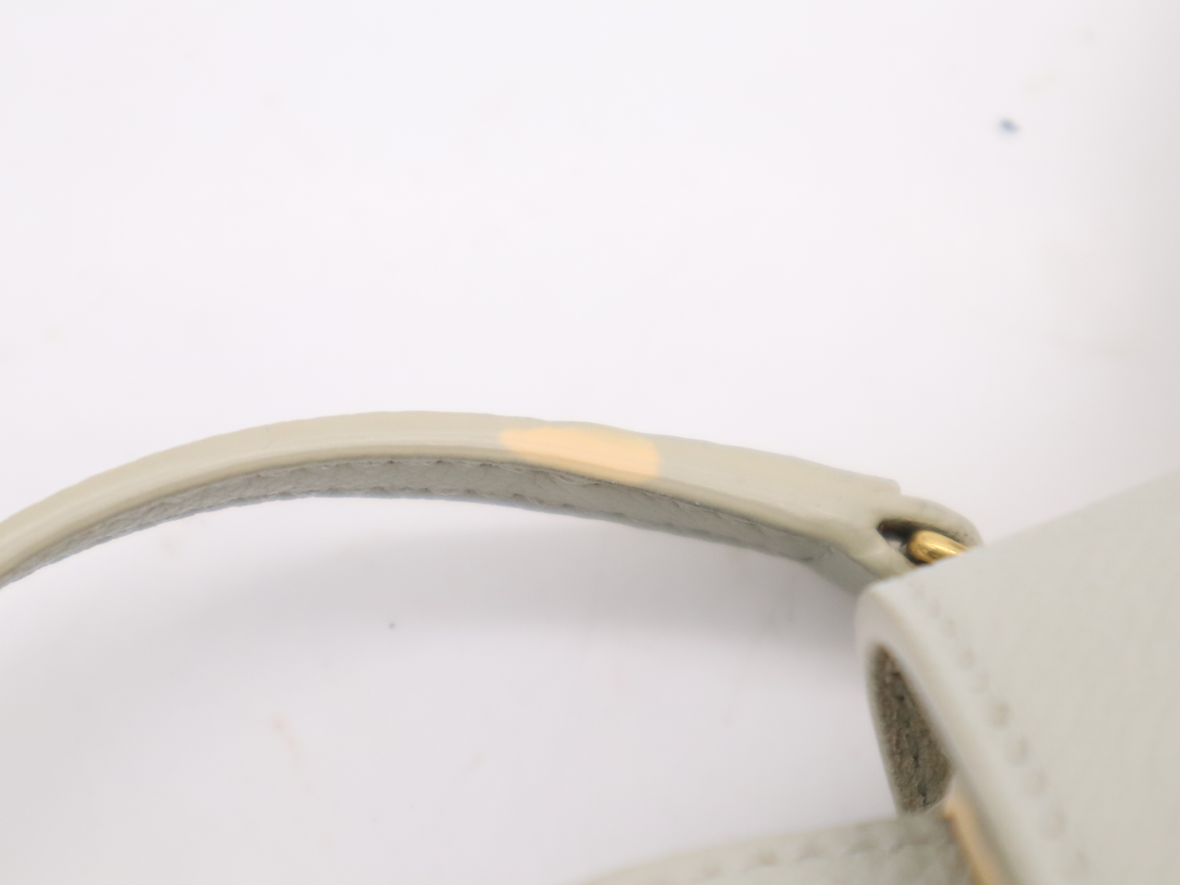 Leather Belt Bag Nano 2-Way Handbag, Gray, Gold Hardware, with Shoulder Strap — view 10