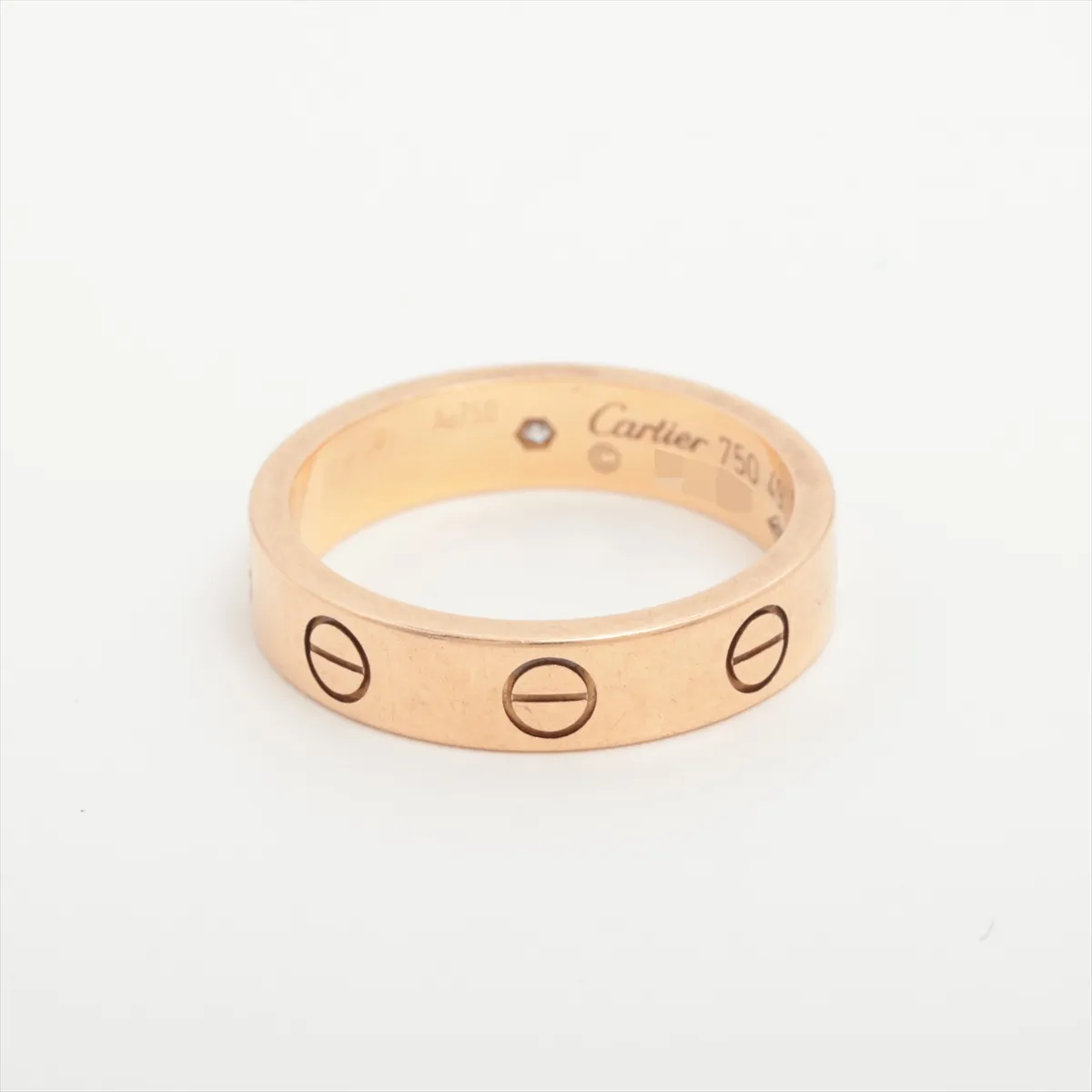 Mini Love 1P Diamond Ring 750 (PG) 4.3g Size 49 XU7418 — view 2
