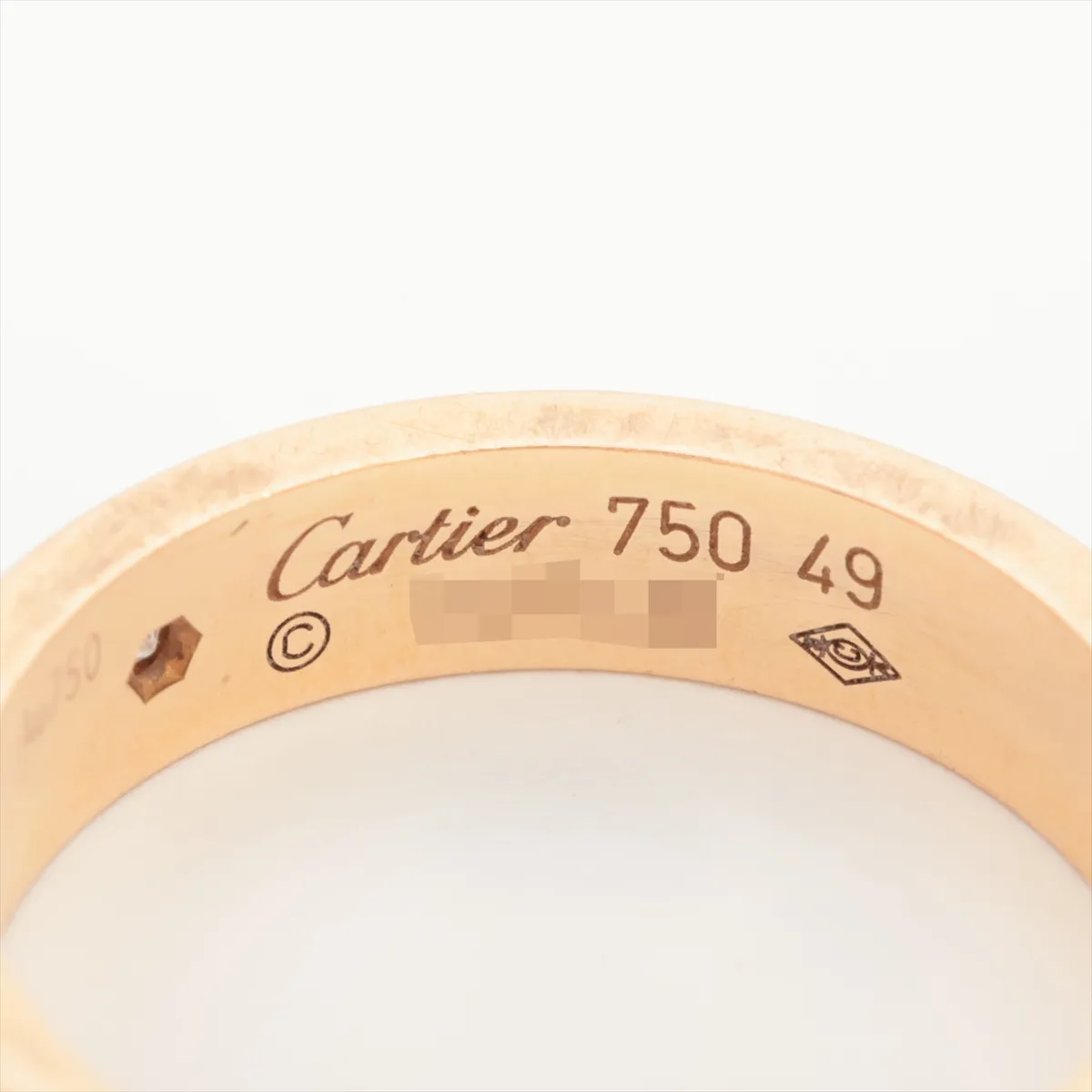 Mini Love 1P Diamond Ring 750 (PG) 4.3g Size 49 XU7418 — view 3