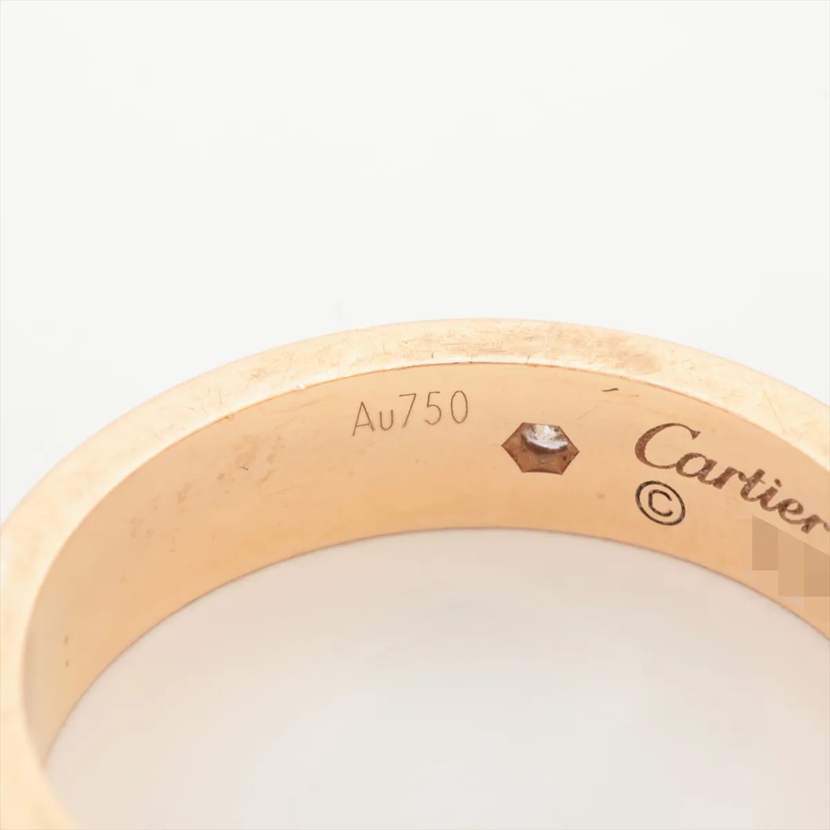 Mini Love 1P Diamond Ring 750 (PG) 4.3g Size 49 XU7418 — view 4