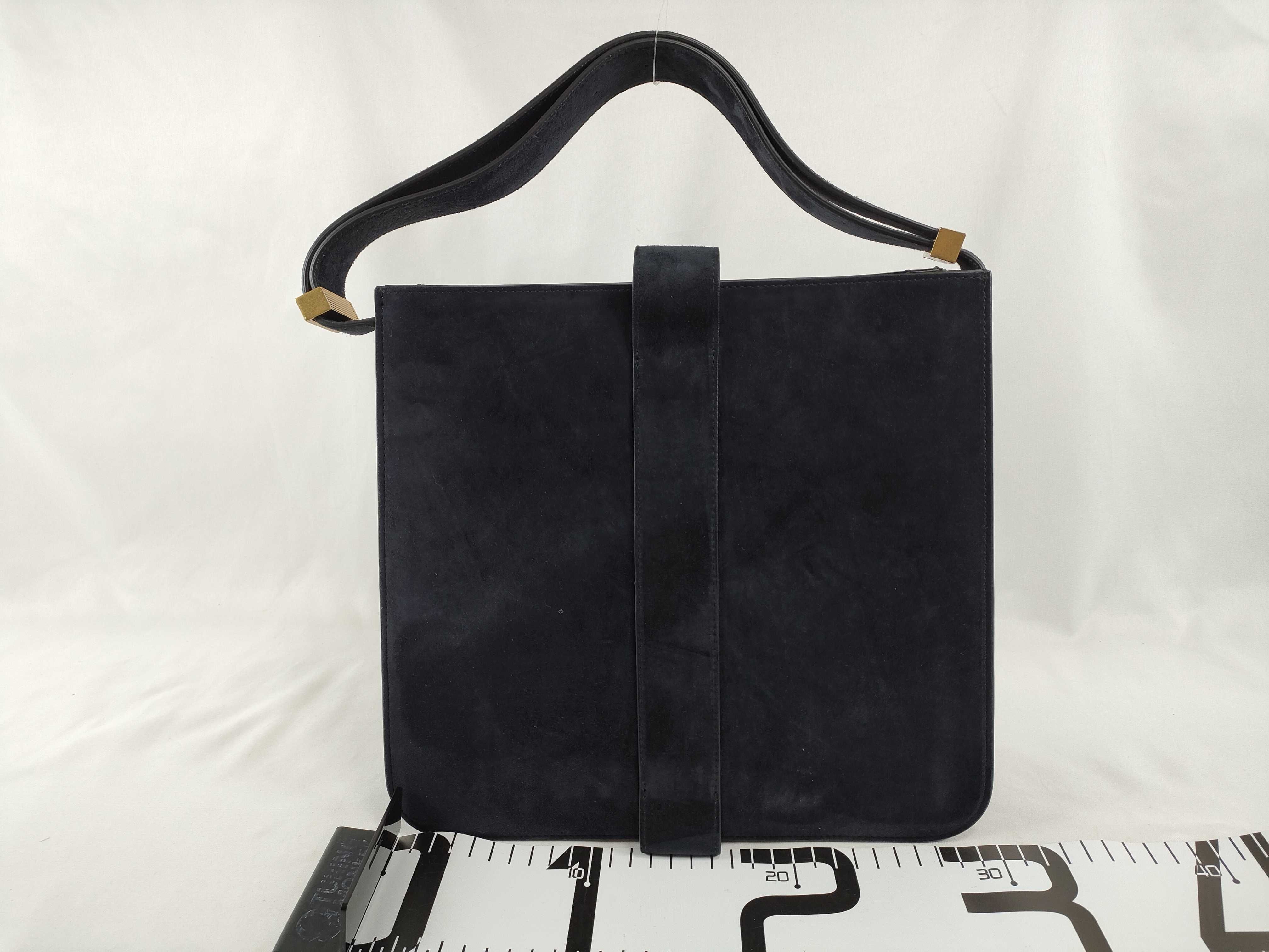 Shoulder Bag Suede Navy Shoulder Bag — view 2