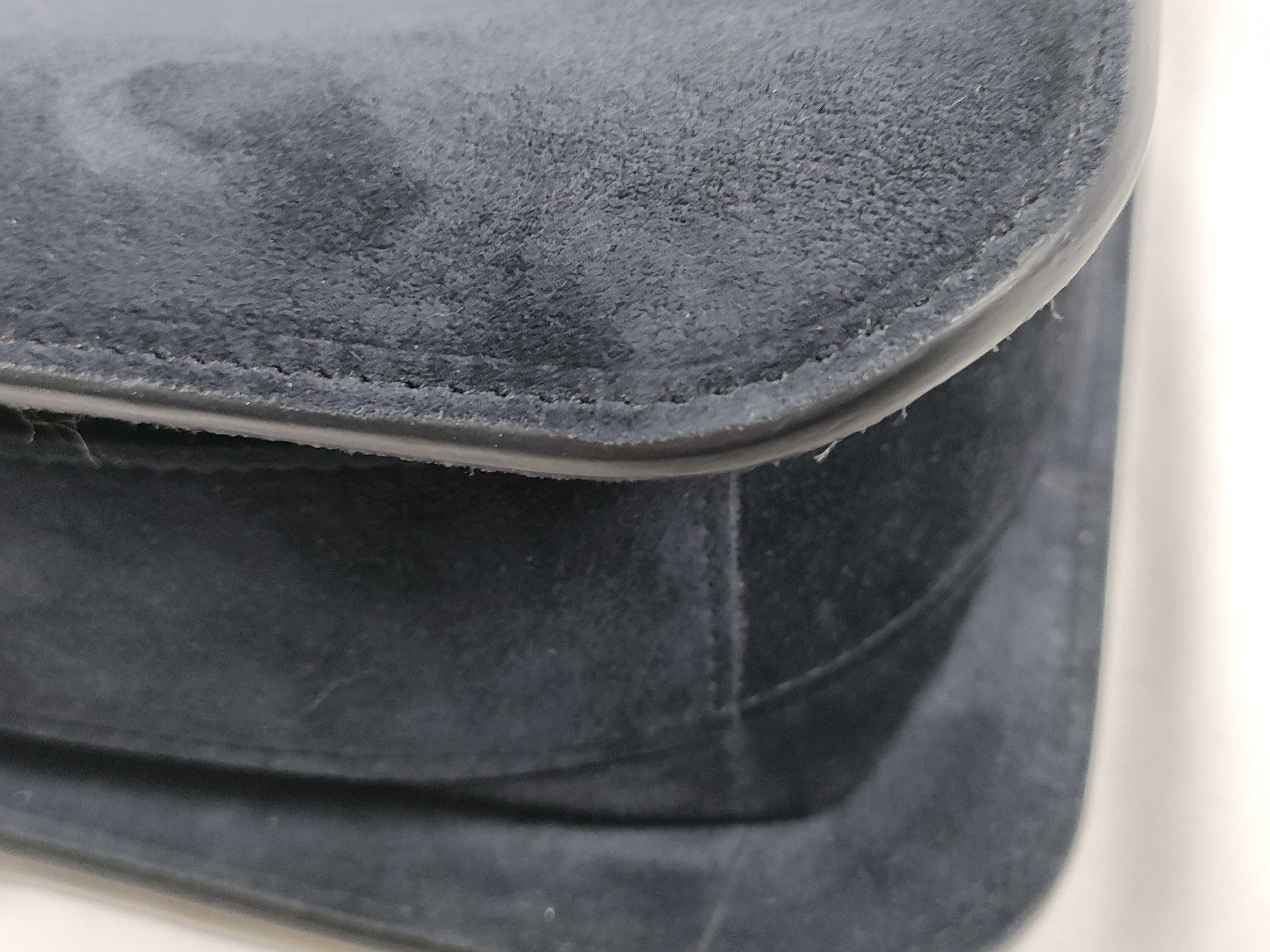 Shoulder Bag Suede Navy Shoulder Bag — view 6