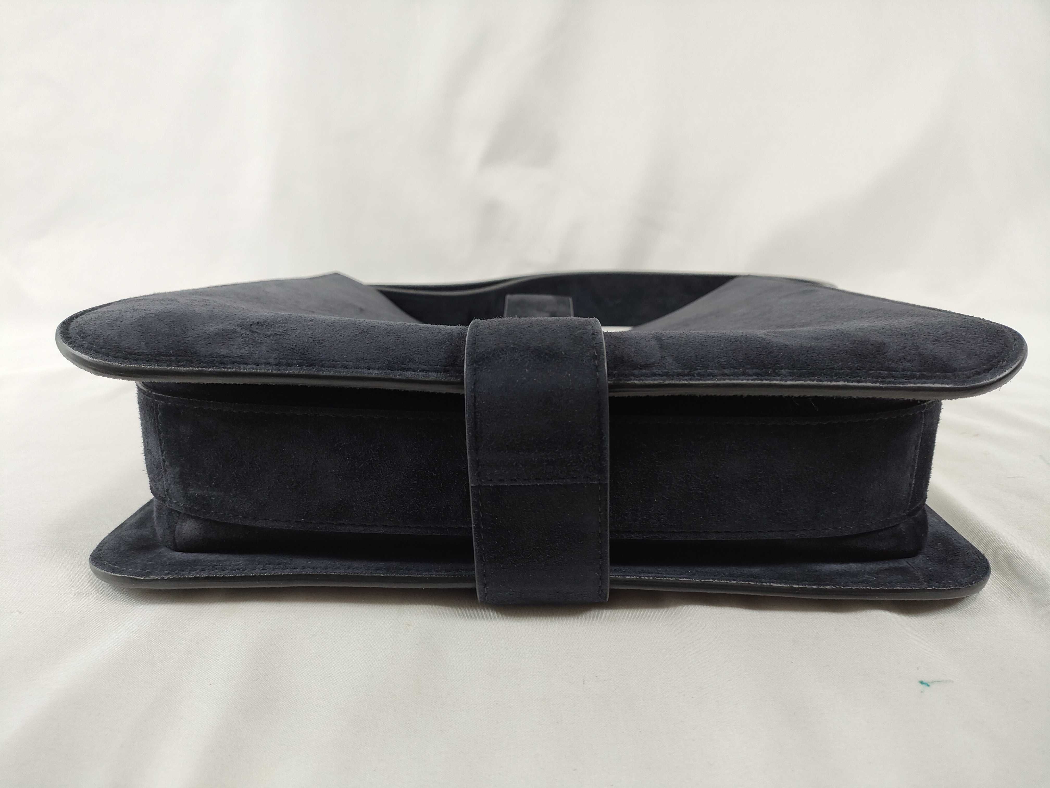 Shoulder Bag Suede Navy Shoulder Bag — view 7