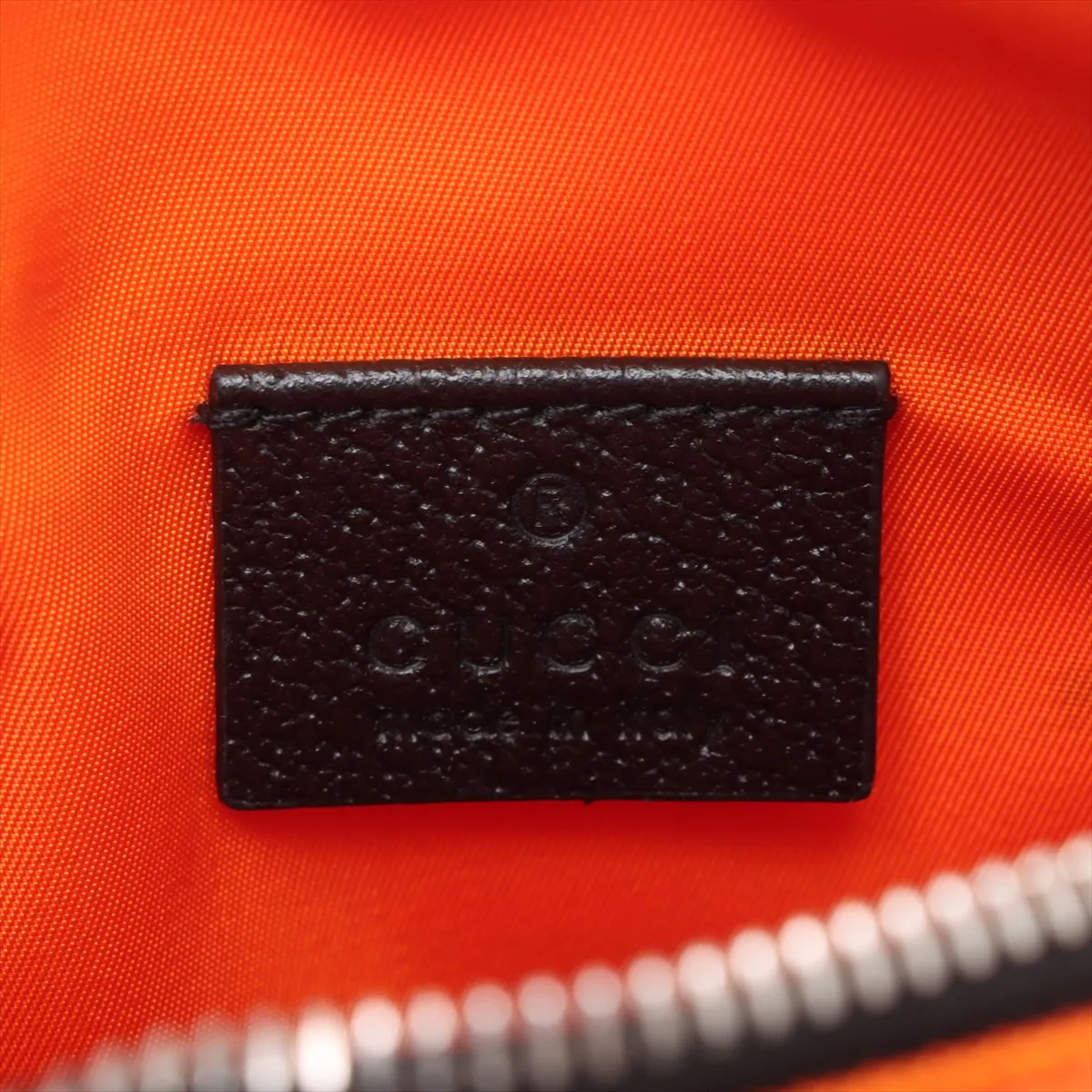 Off the Grid Nylon x Leather Shoulder Bag Orange x Black 643882 — view 8