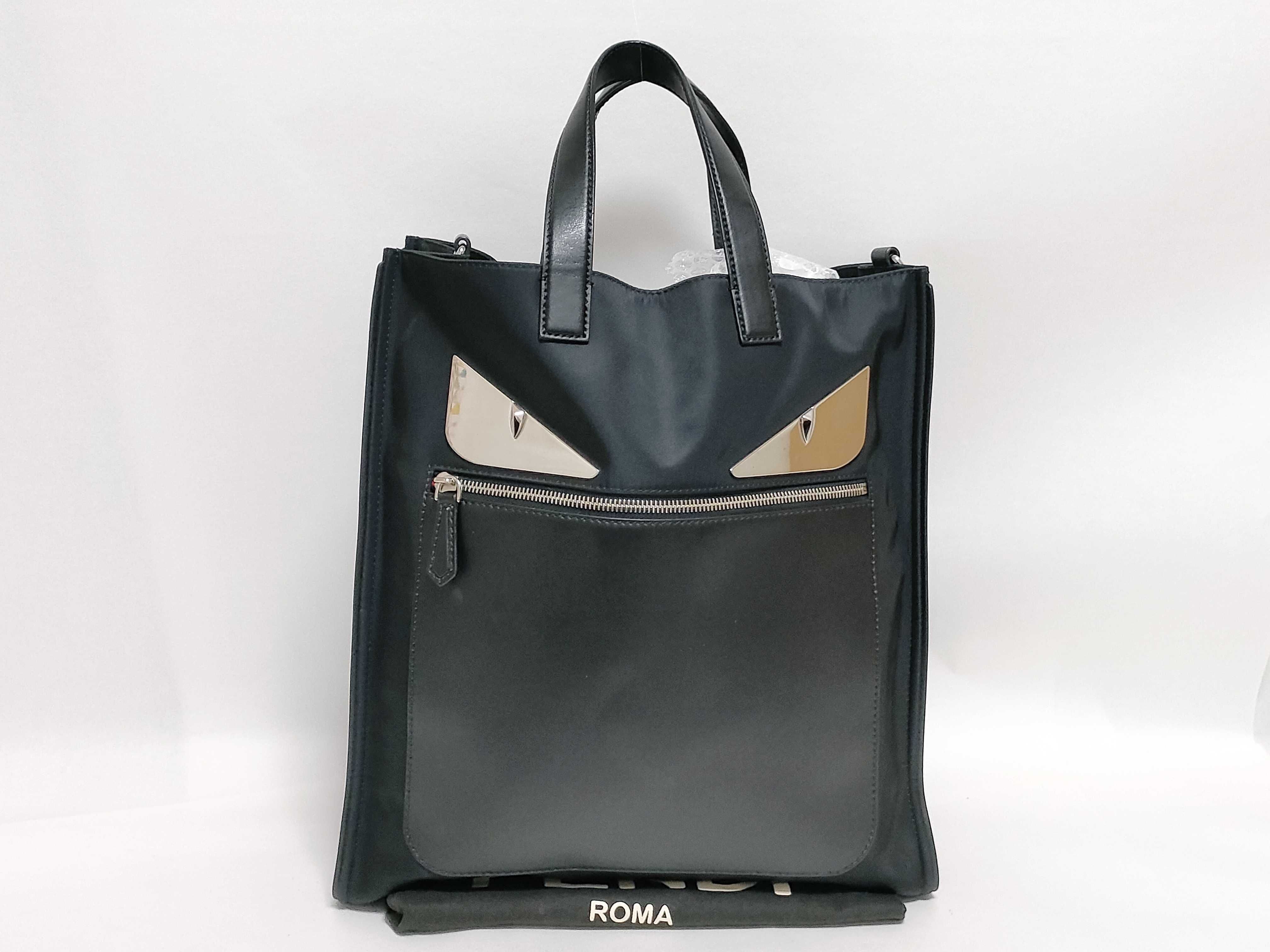 Bag Bugs Monster 7VA367 Nylon Leather Tote Bag with Dust Bag
