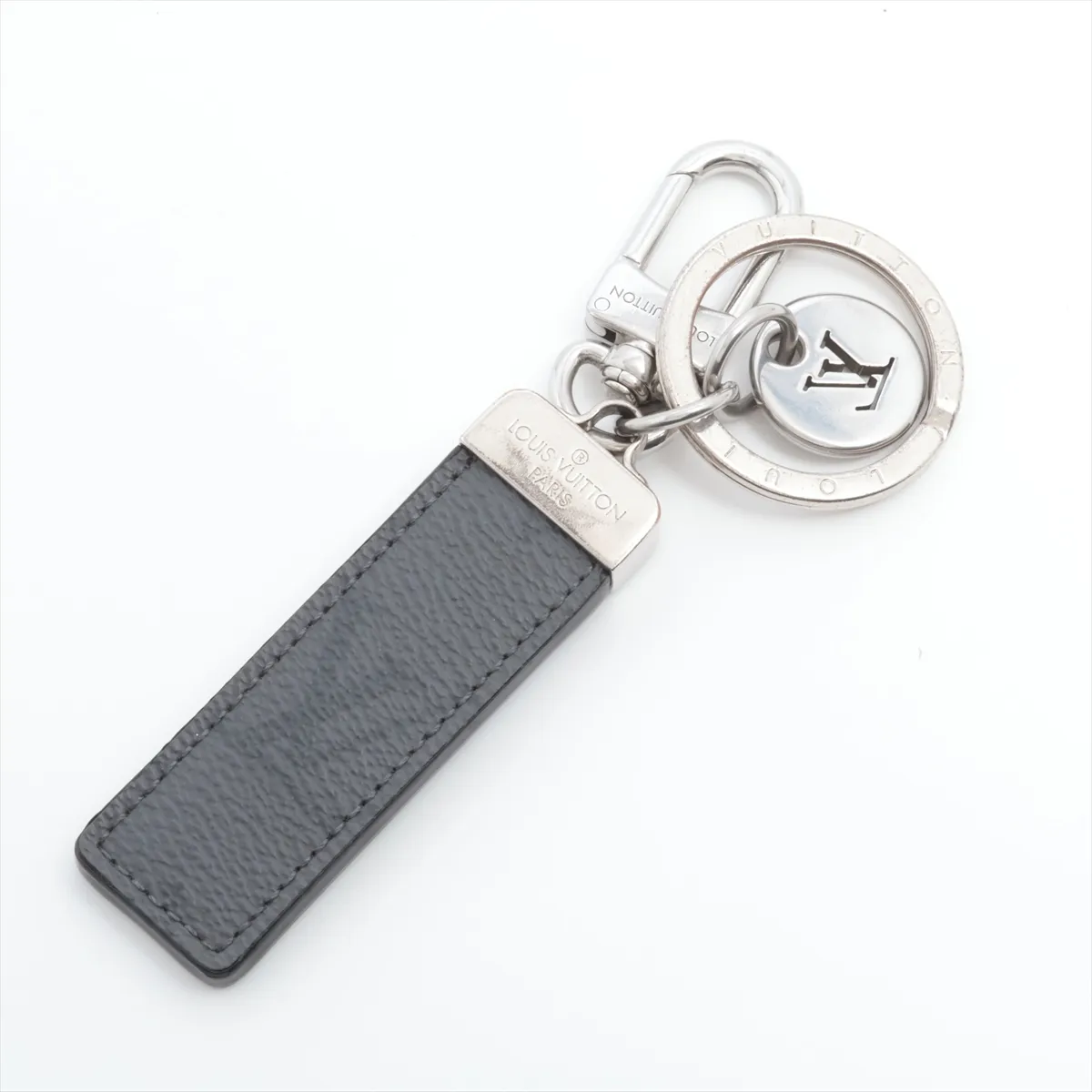 M80237 Portefeuille Neo LV Club Charm, PVC x Leather, Black. Shows signs of wear, — view 2