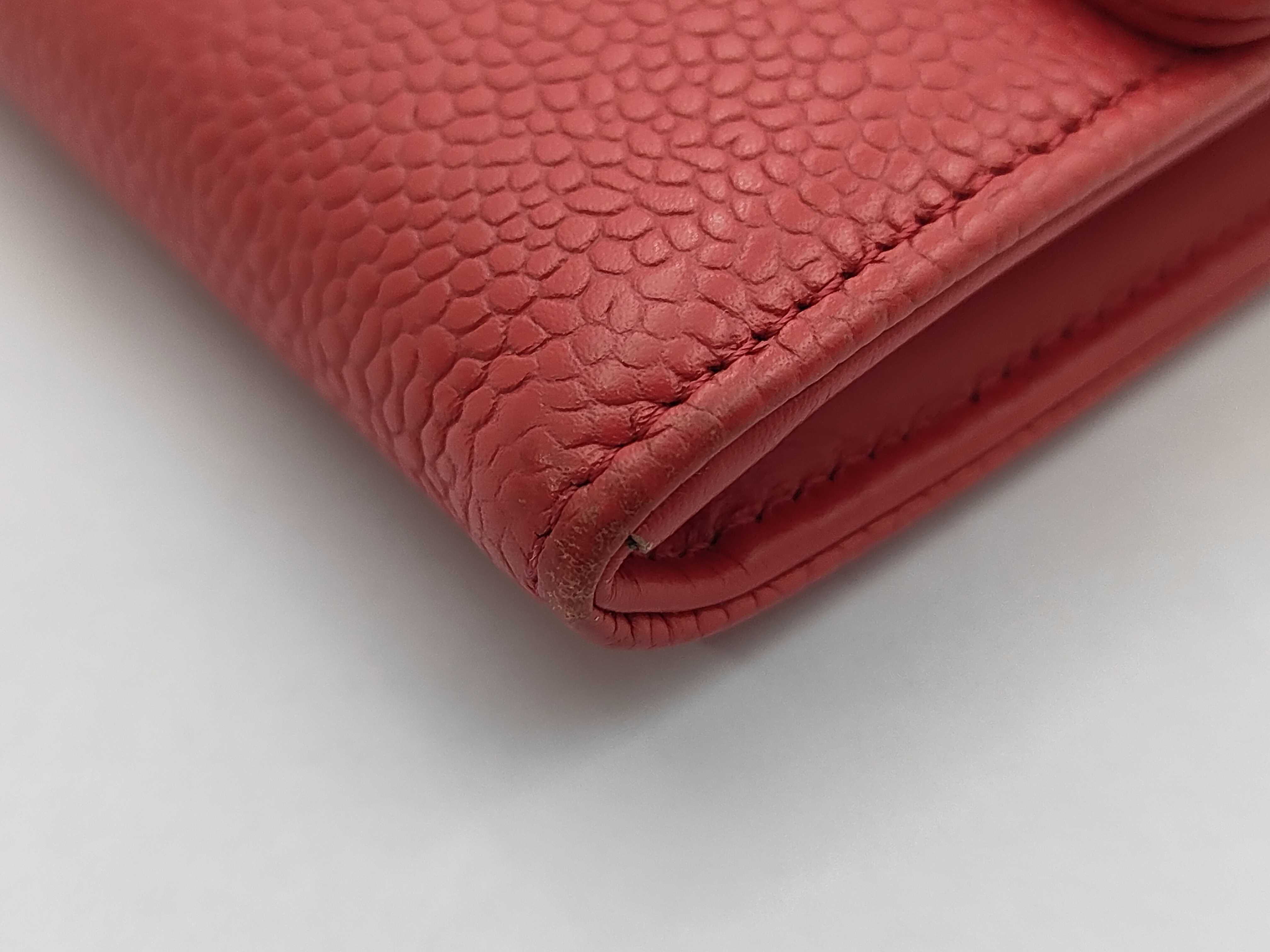 Coco Mark Caviar Leather Long Wallet — view 3