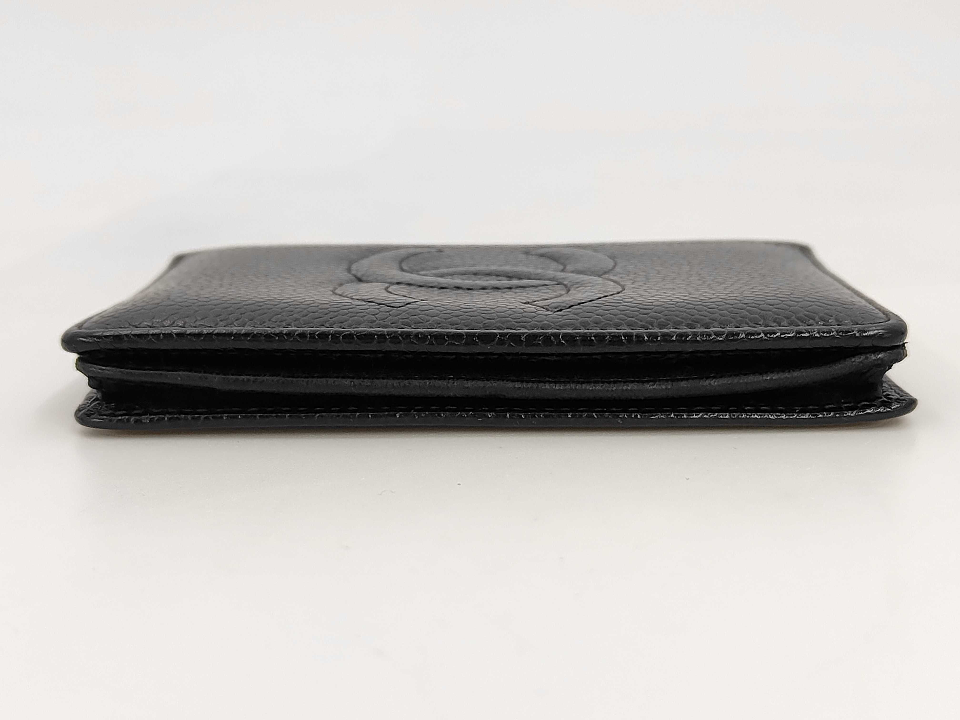 Caviar Skin Coco Mark Card Case (Card Case, Pass Case, Business Card Holder) — view 3